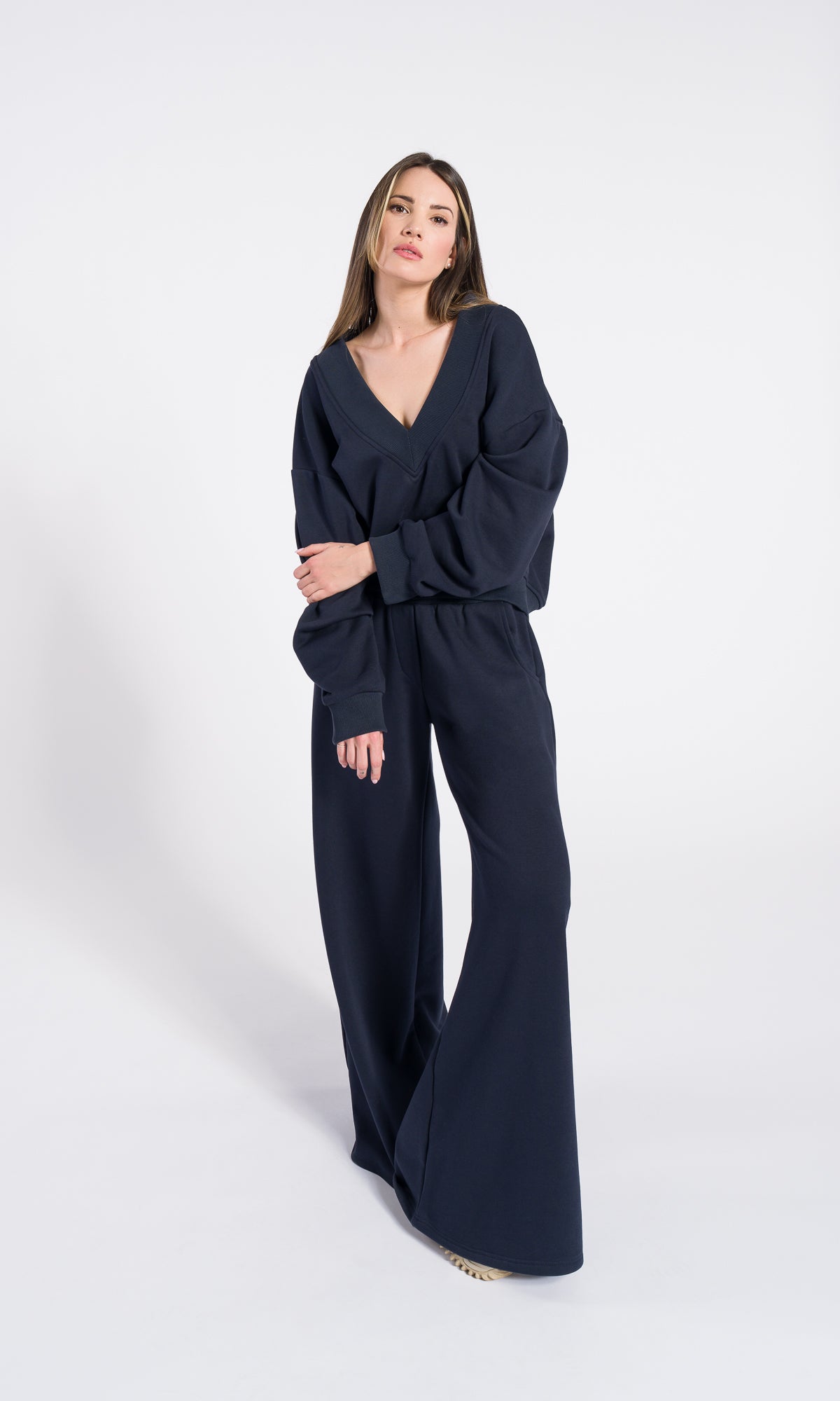 Loose Cotton Wide Leg Pants with pockets