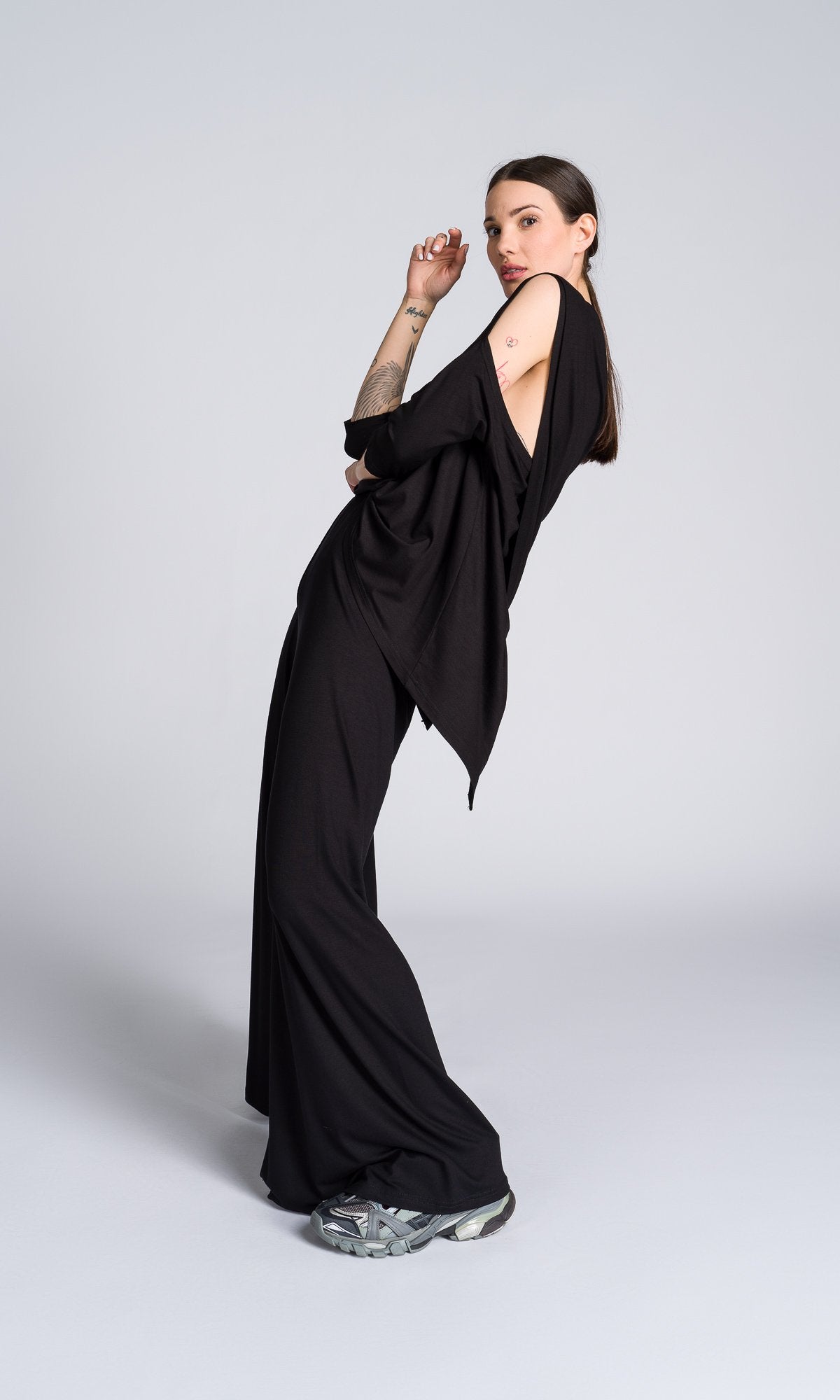 Wide Leg Jersey Pants - AAKASHA