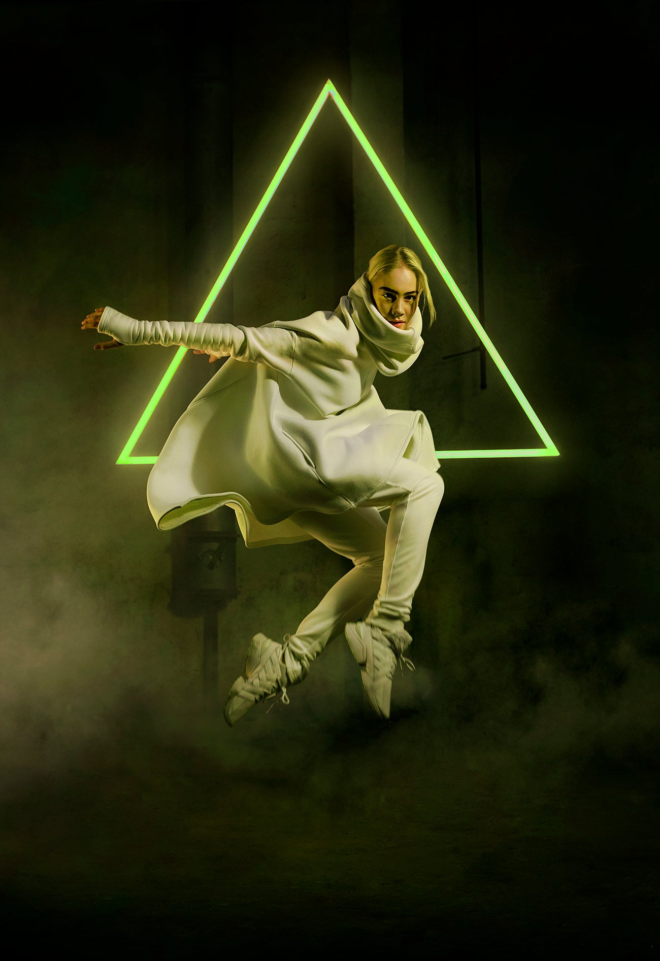 High Collar Poncho Hoodie