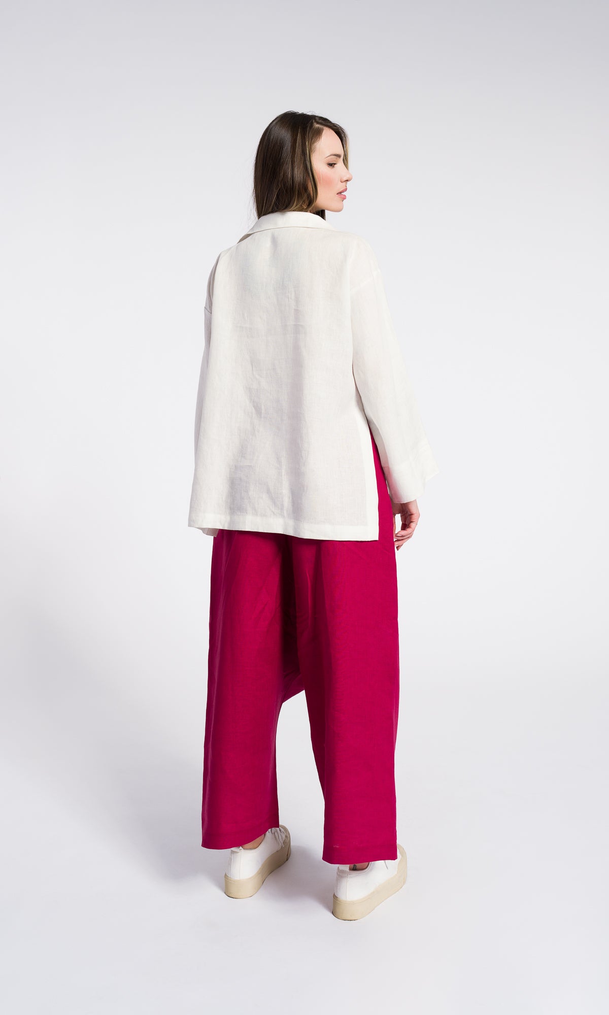 Boho Linen Drop Crotch Pants – OEKO-TEX Certified