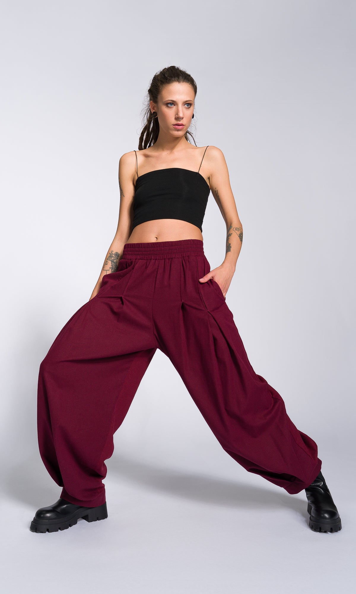 Linen Tuck Pants - AAKASHA