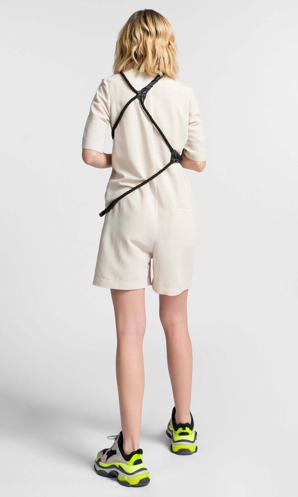 Harnais asymétrique en cuir véritable