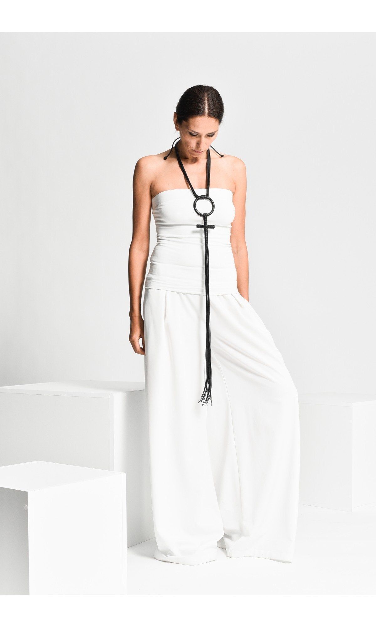 Leather Cross Pendant Necklace - AAKASHA