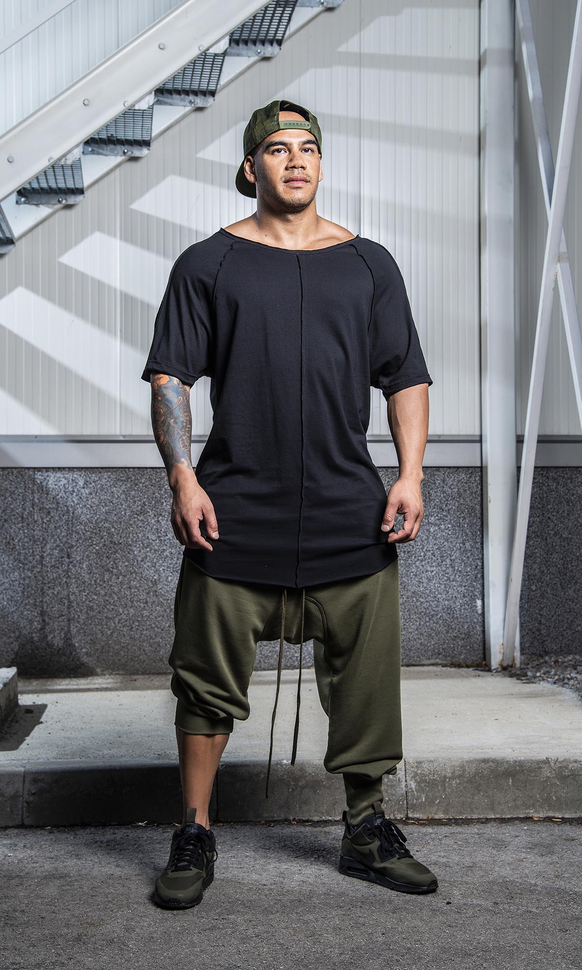 Drop Crotch Pants with Flap Pockets - AAKASHA