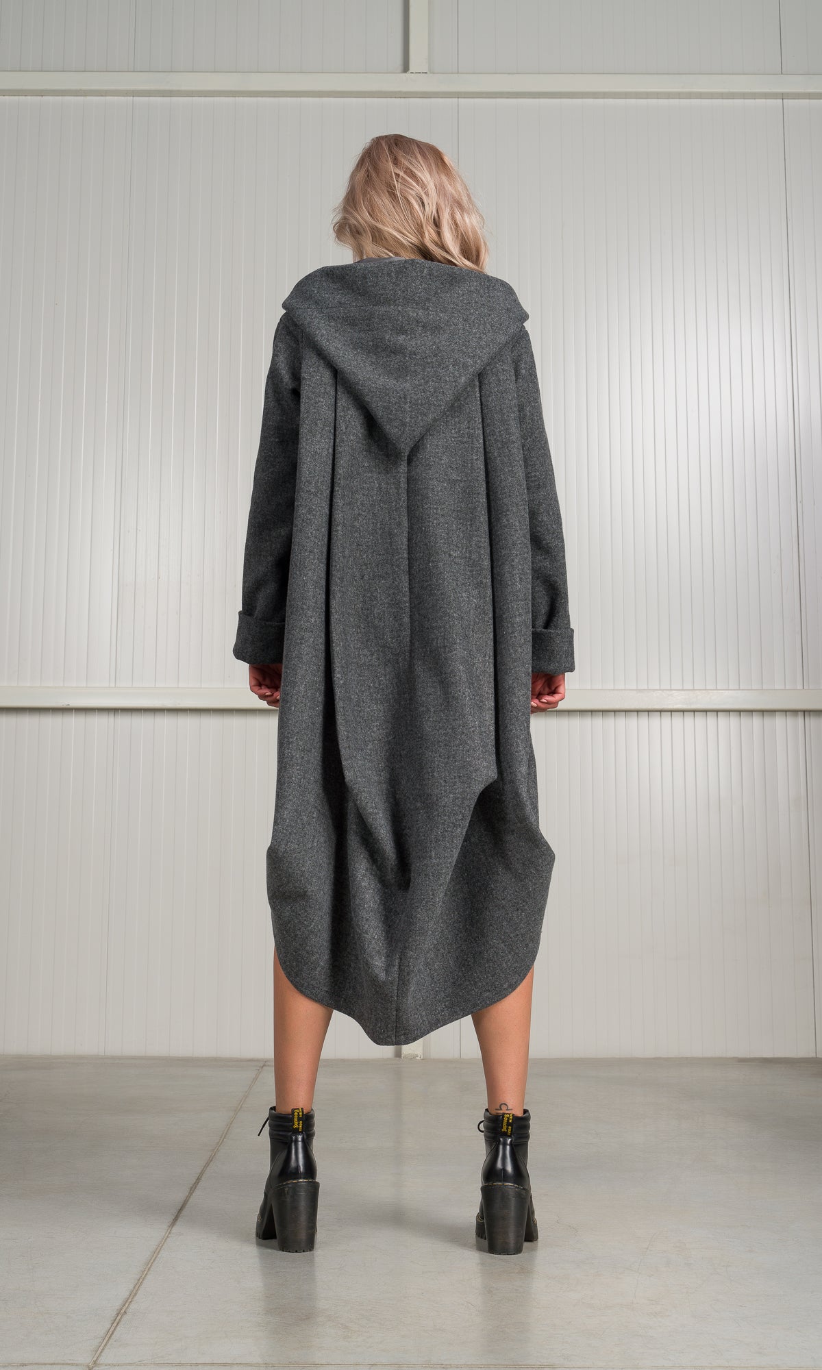 Long Coat with Folded Details