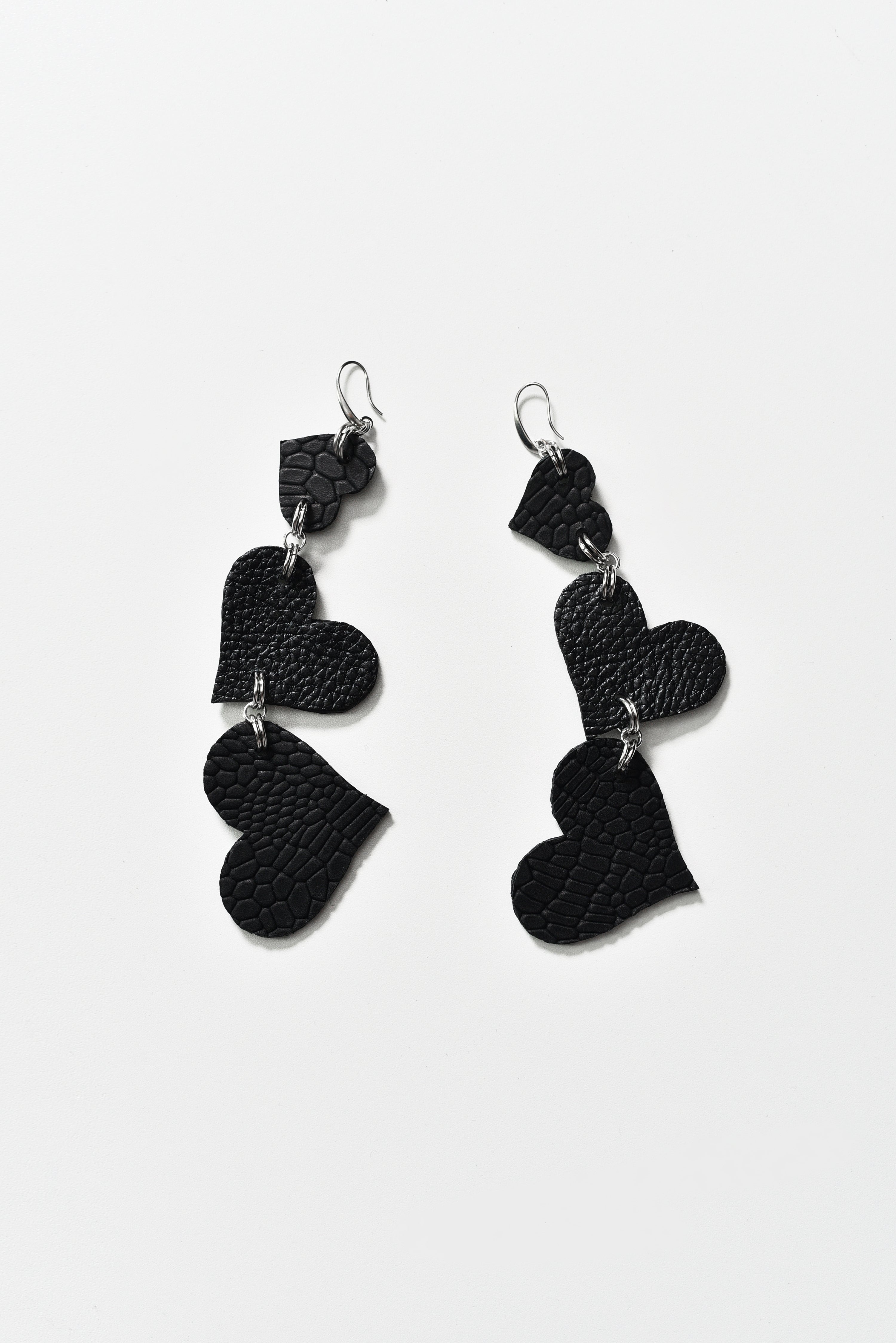 Leather heart Earrings