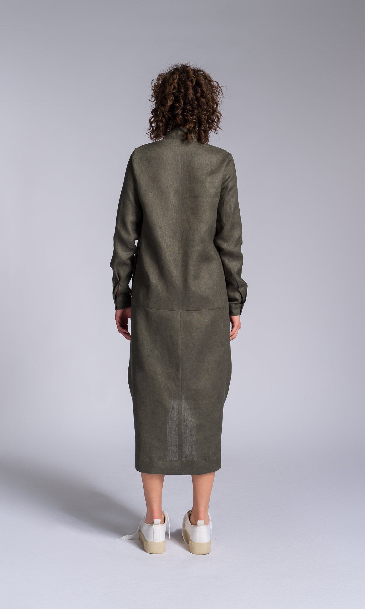 Long Linen Tulip Shirt - AAKASHA