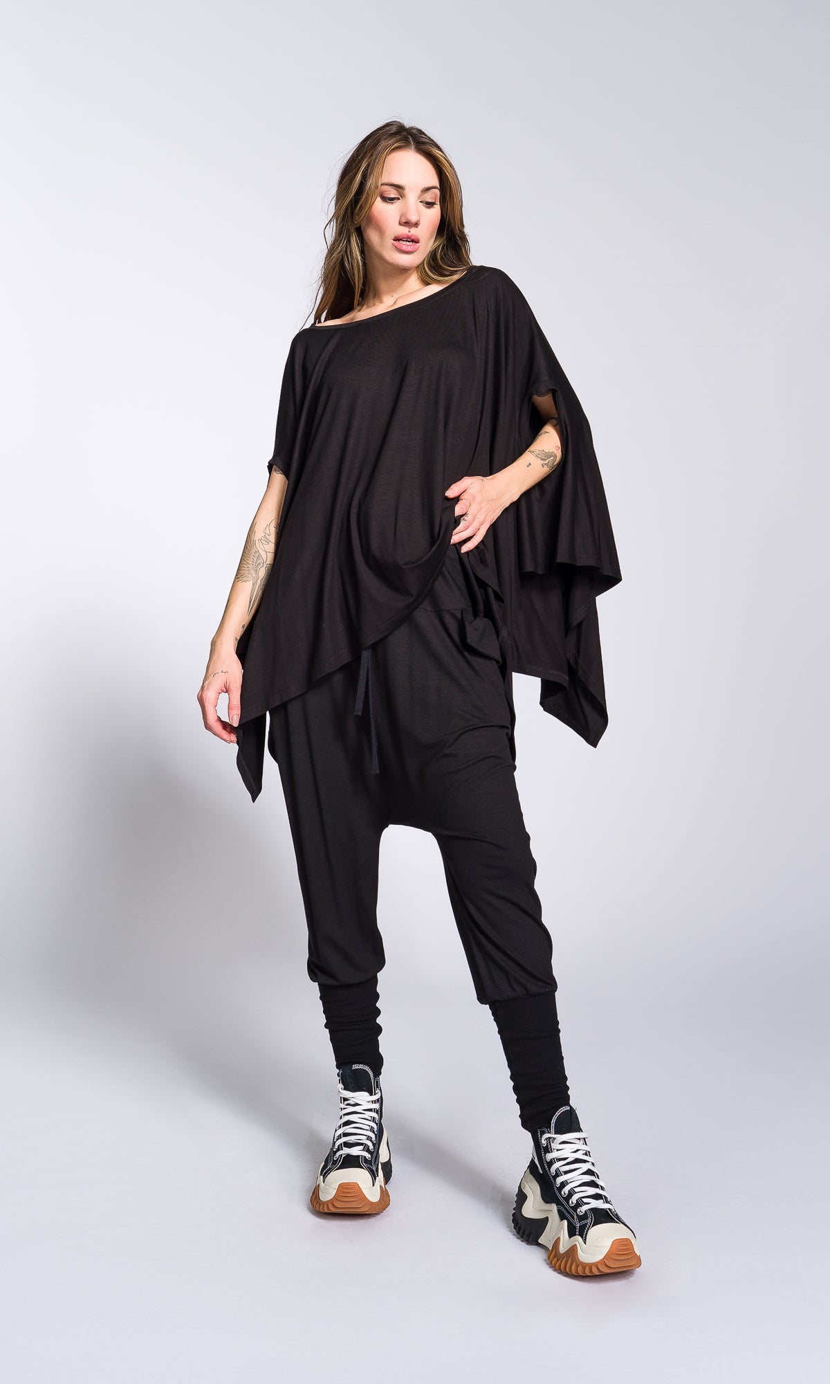 Loose Top with Handkerchief Hem - AAKASHA