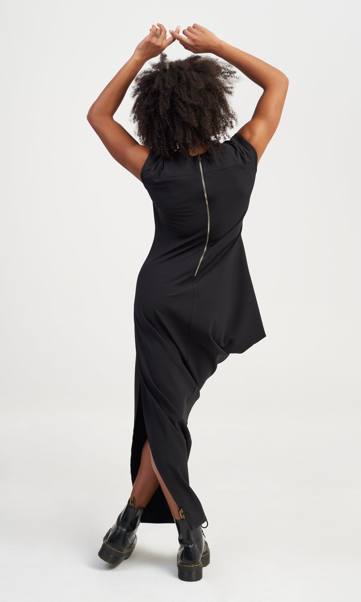 Long Asymmetric Draped Dress - AAKASHA