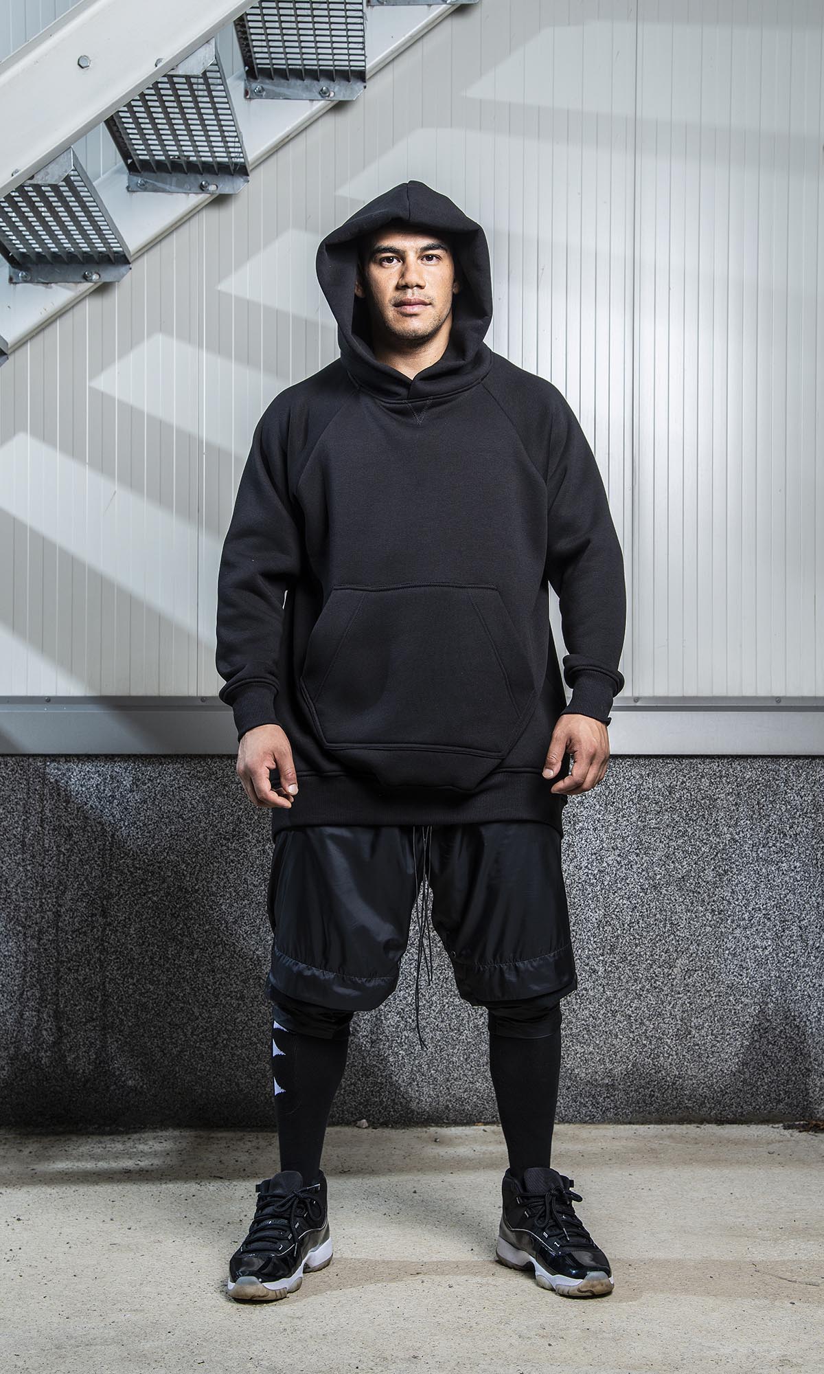 Long Hoodie with Raglan Shoulders - AAKASHA