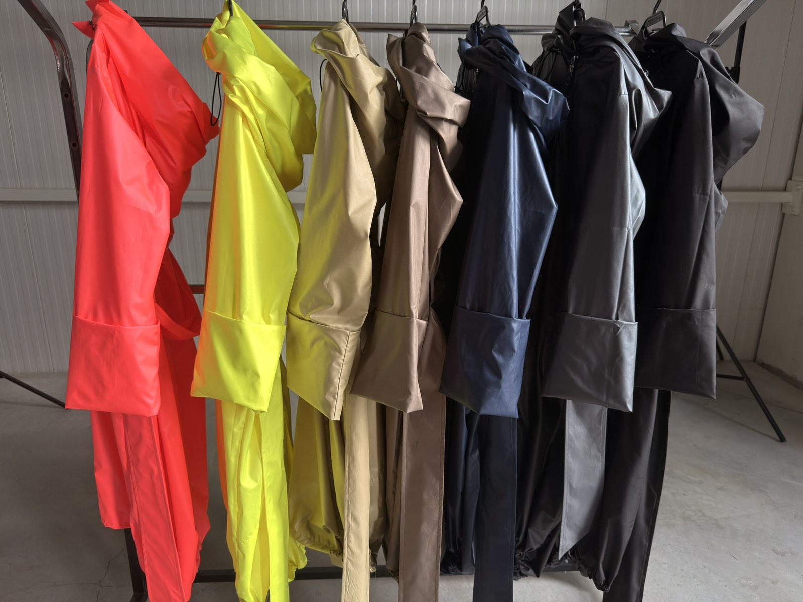 Hooded Raincoat with Belt