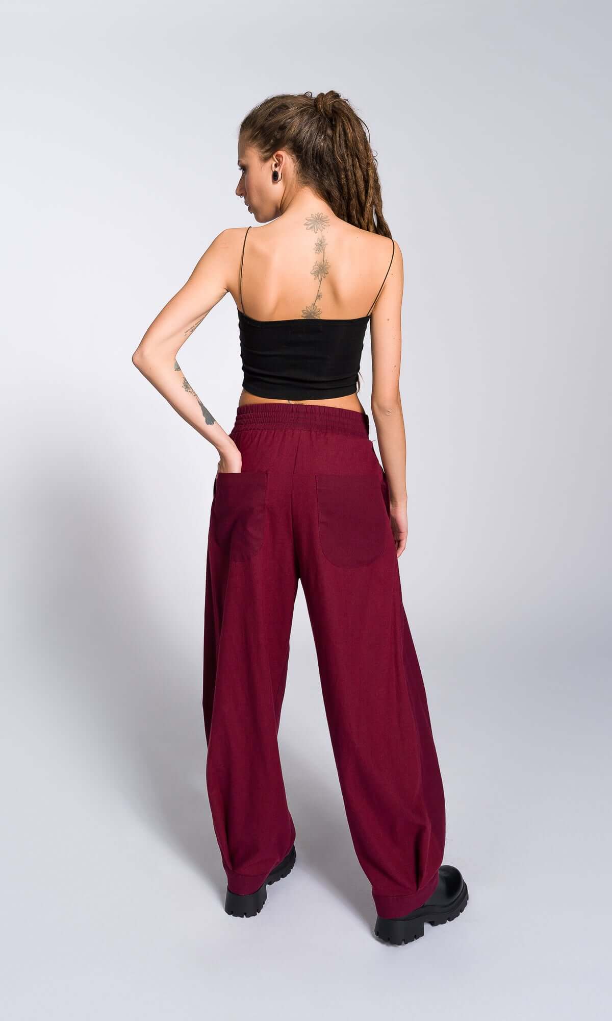 Linen Tuck Pants - AAKASHA