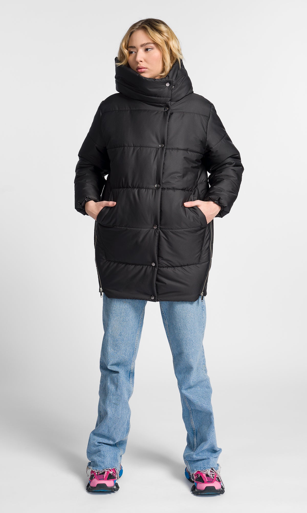 Verstellbare Steppjacke mit Silhouette