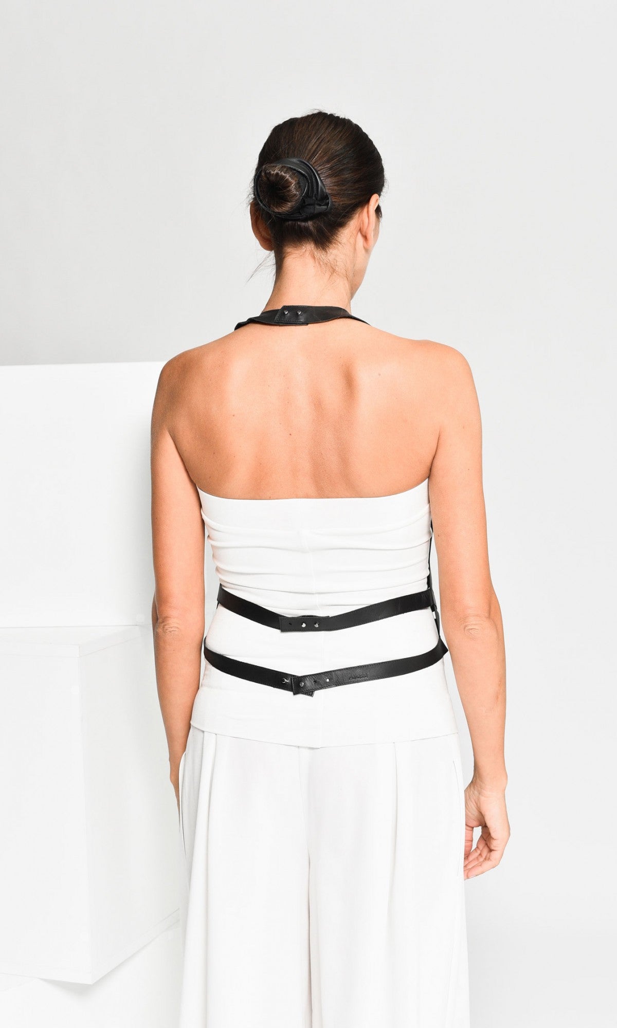 Black Leather Chest Harness
