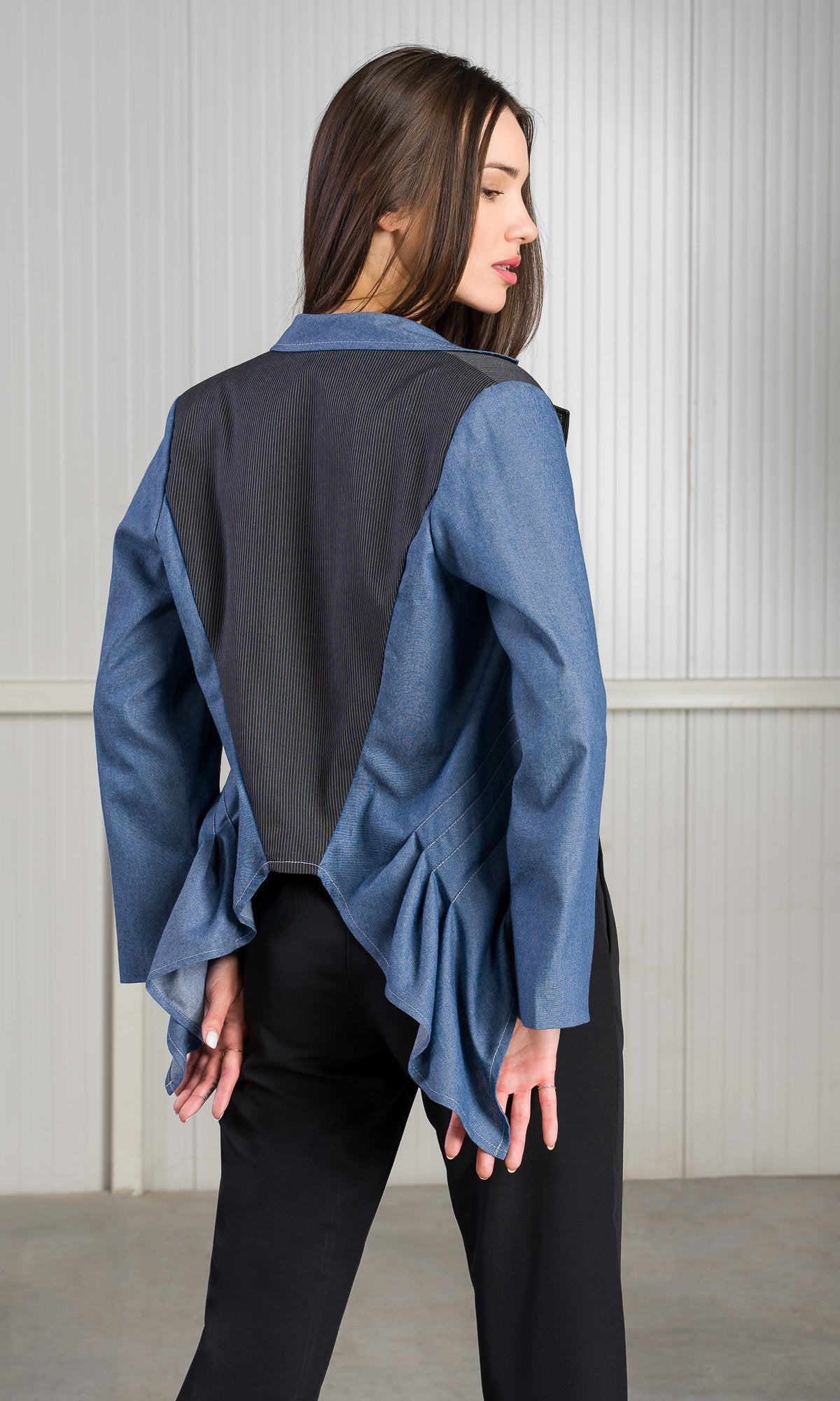 Single Buttoned Short Blazer - AAKASHA