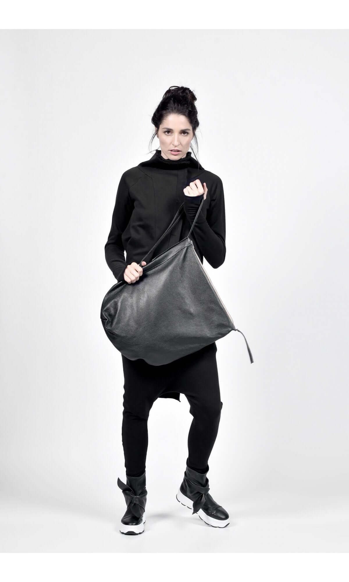 Borsa shopper con manico laterale