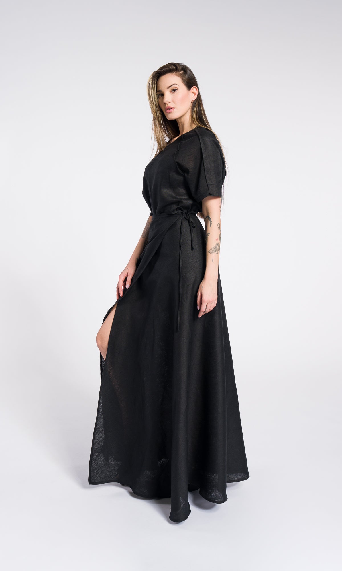 Linen Maxi Skirt, Plus Size Wrap Skirt, Summer Linen Skirt