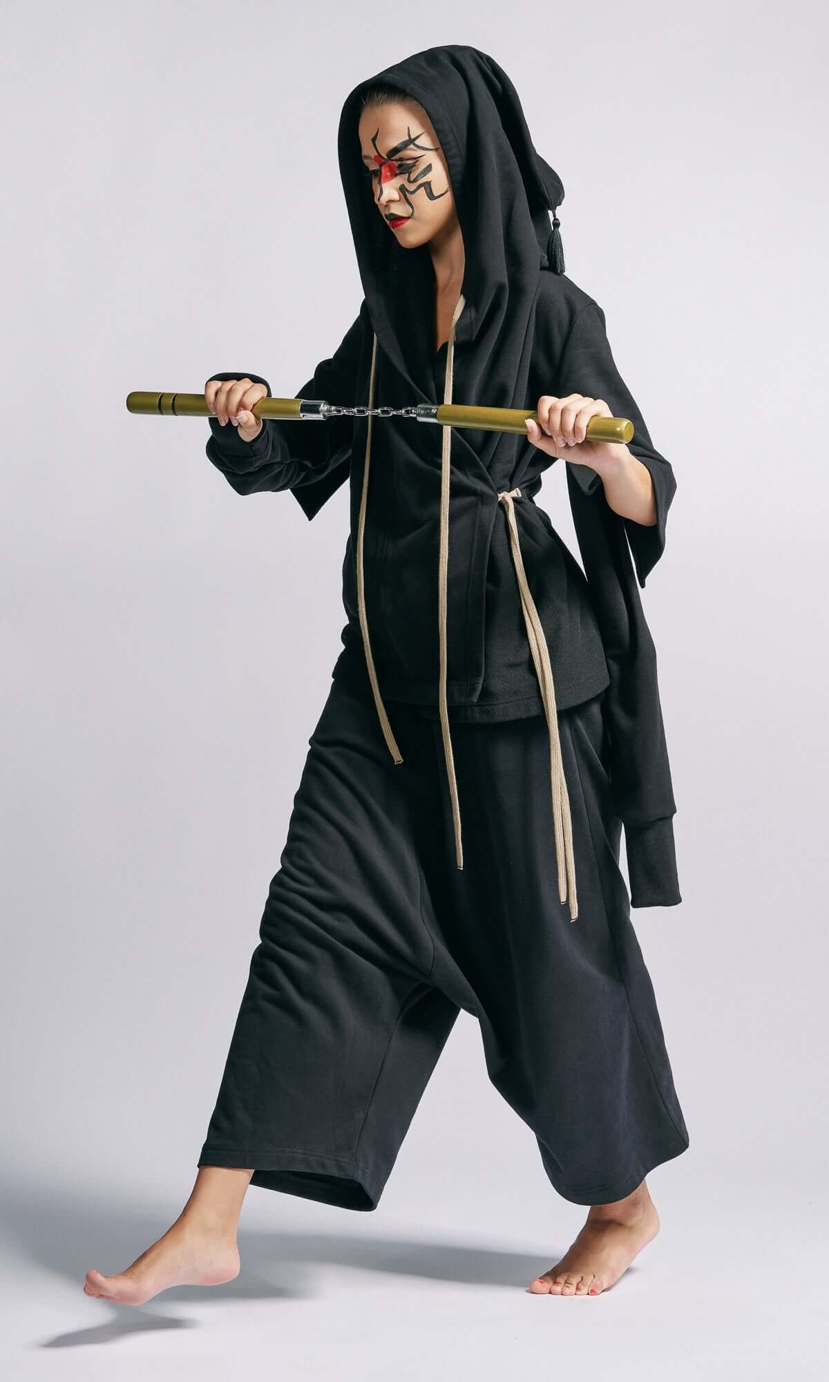 Completo Ninja nero due pezzi