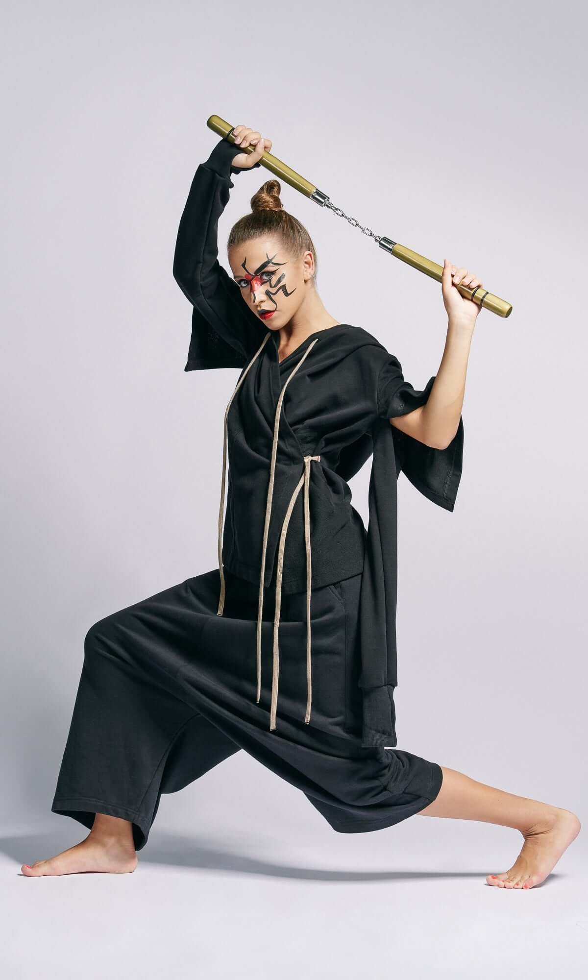 Completo Ninja nero due pezzi