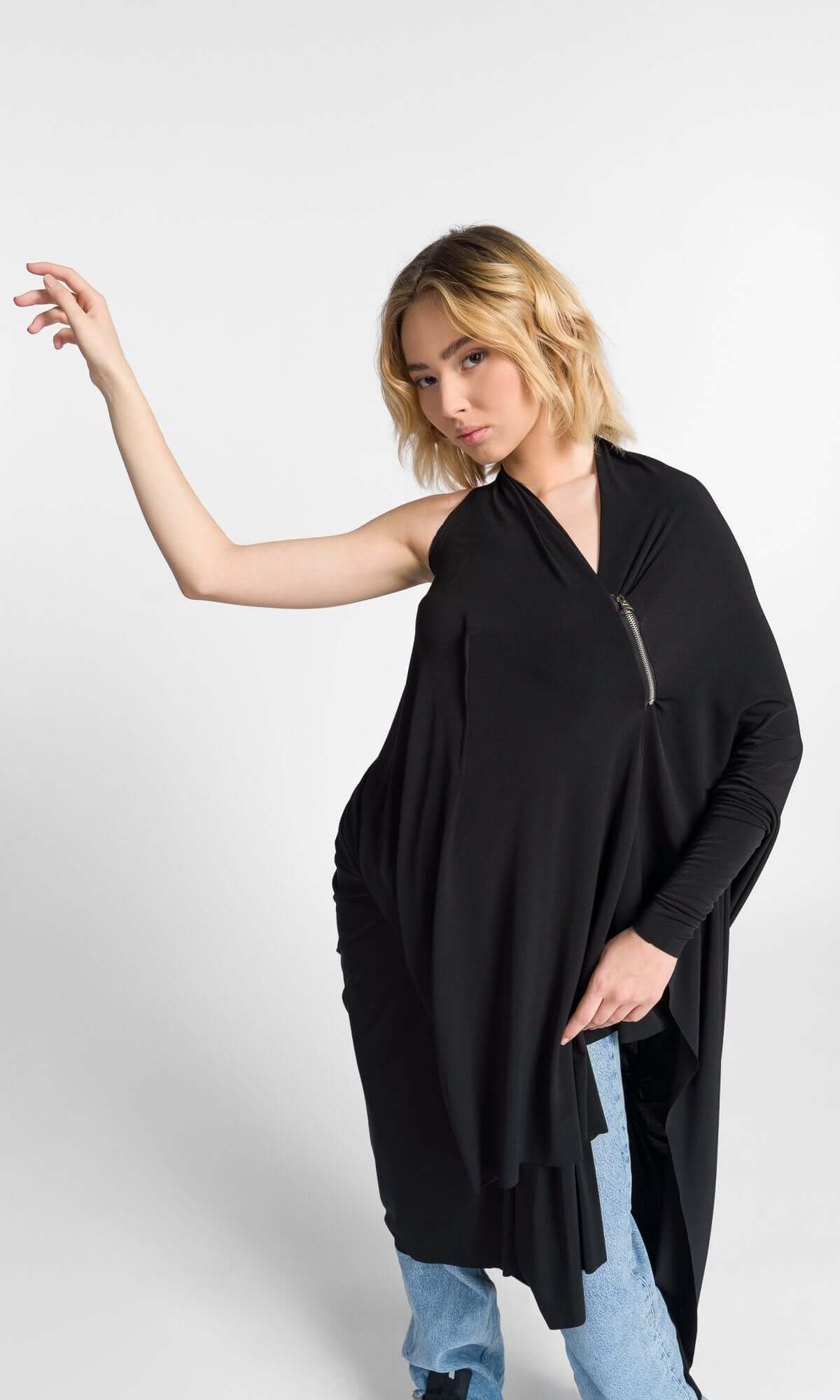 Gilet tunique long multifaçon