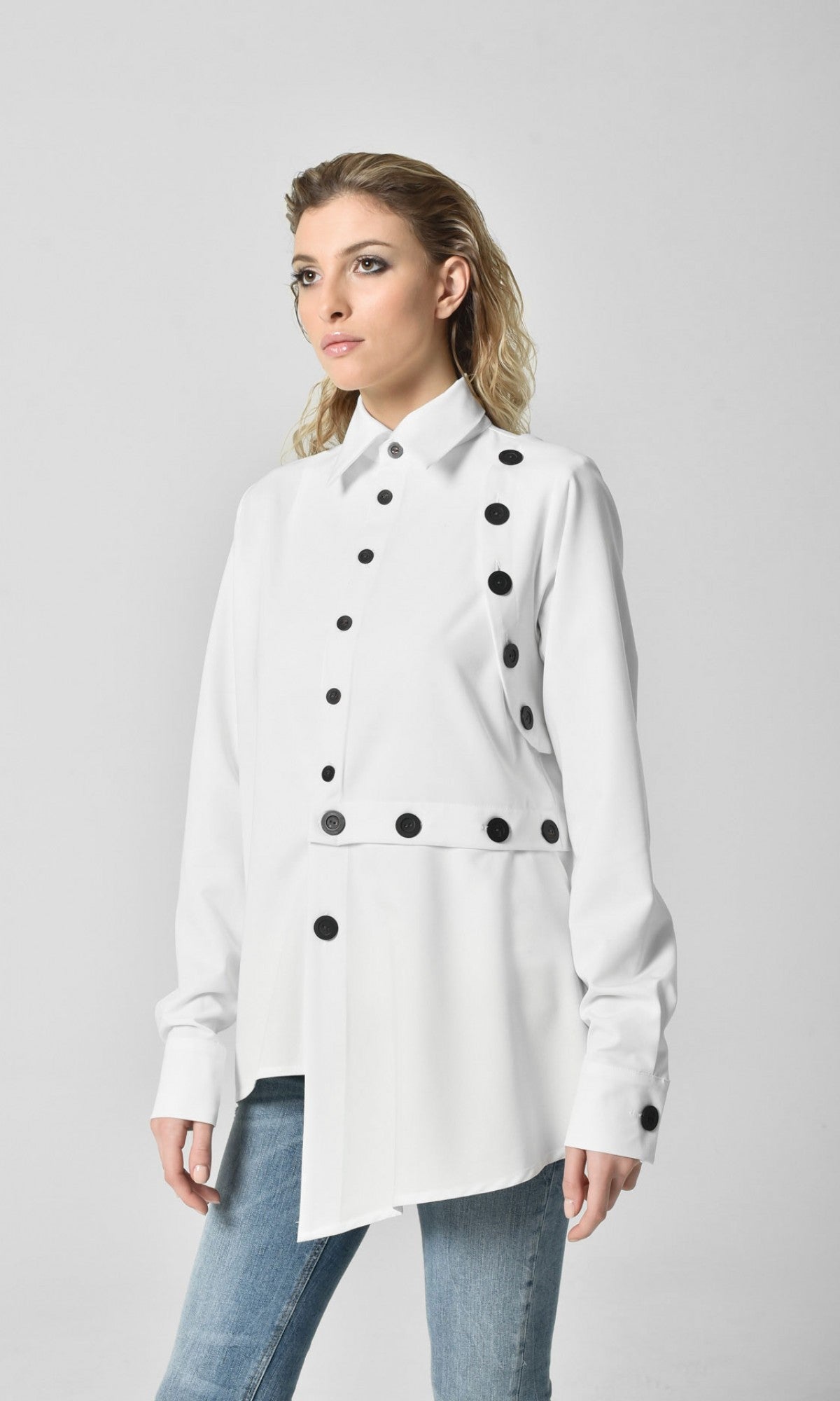 Extra Buttoned Long Sleeves Shirt - AAKASHA