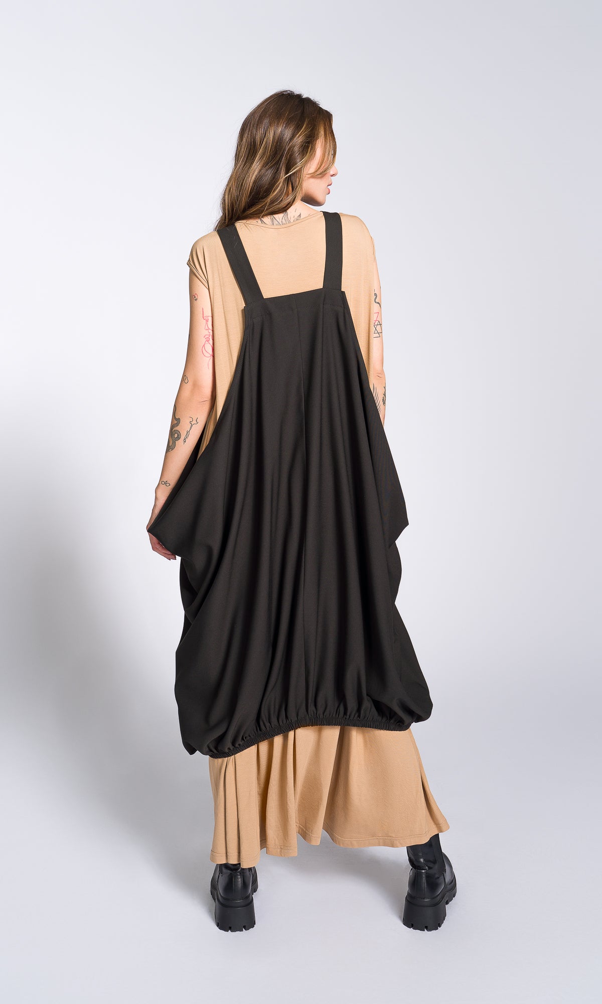 Balloon Apron Tunic Dress - AAKASHA