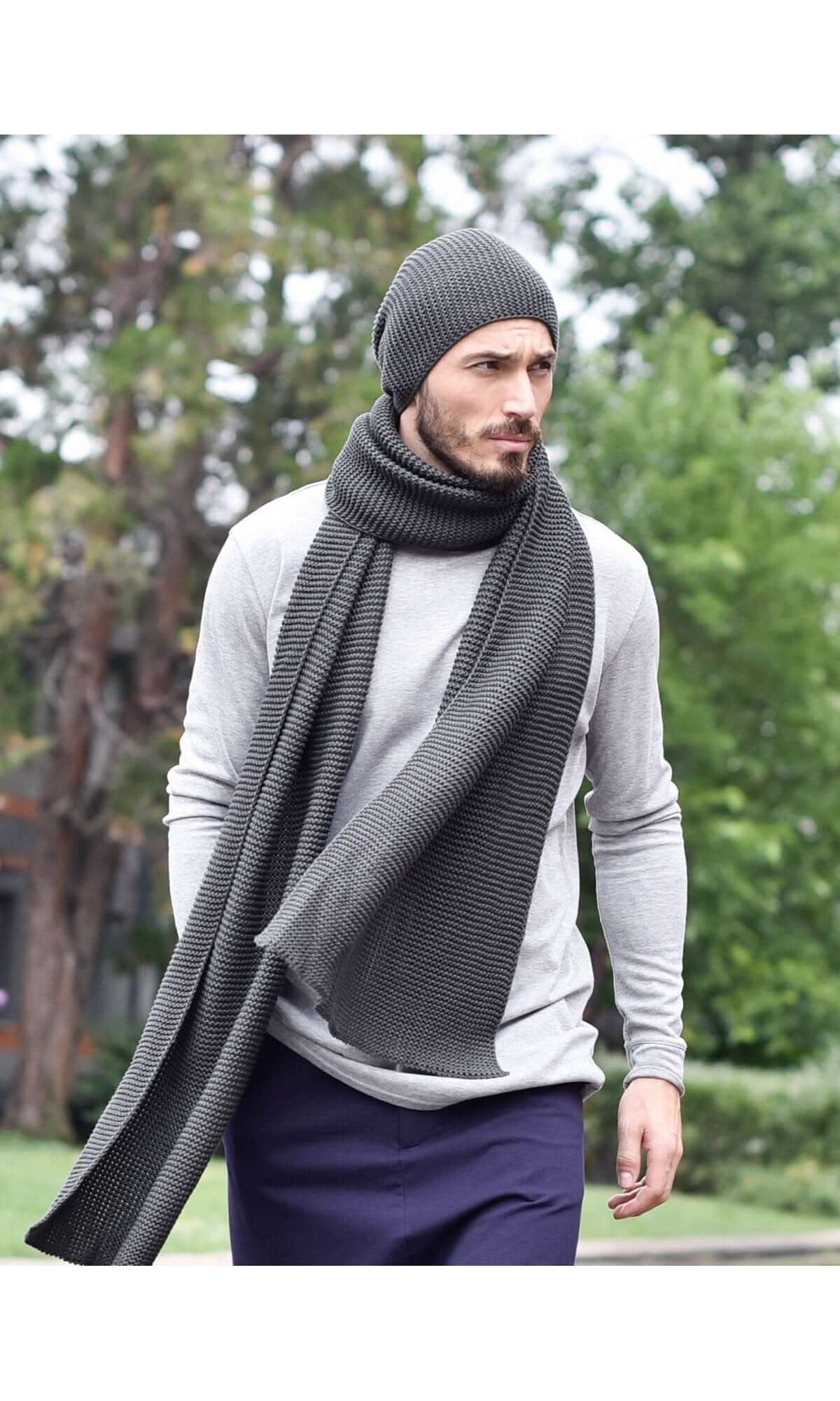 Bonnet ample en maille chaude