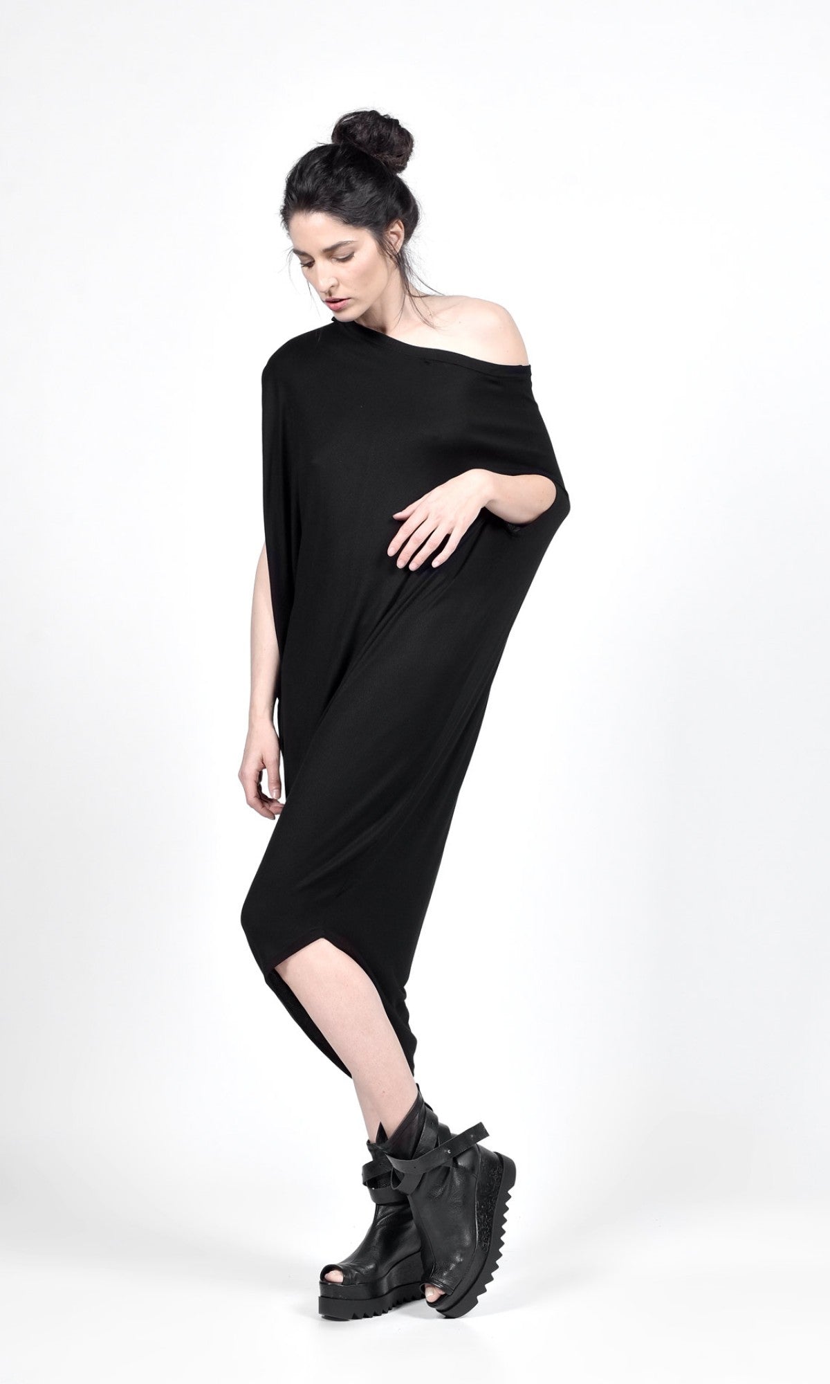 Draped Sleeveless Tunic Dress - AAKASHA