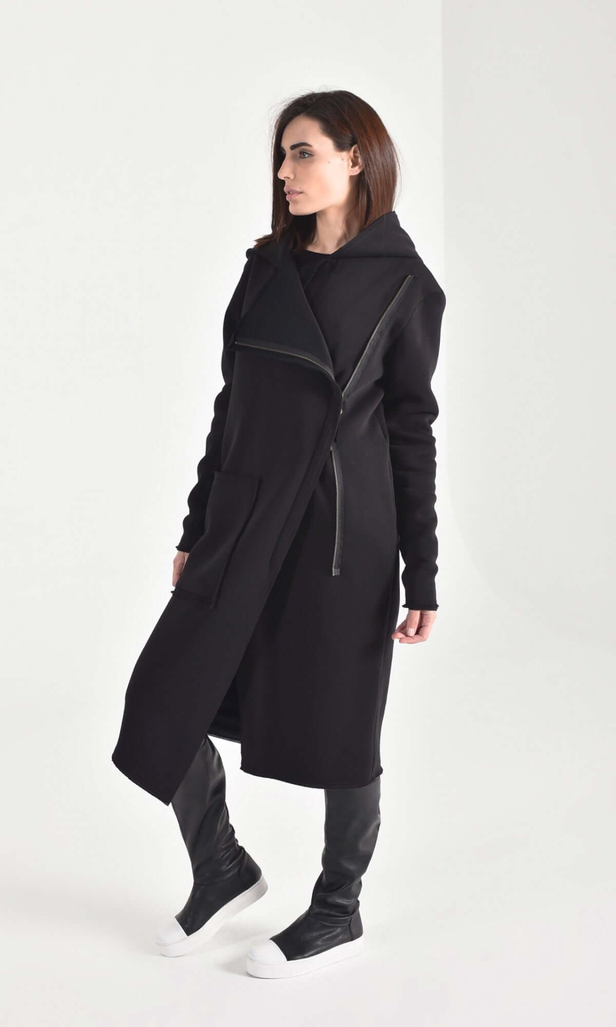 Cappotto con cappuccio in pile di cotone