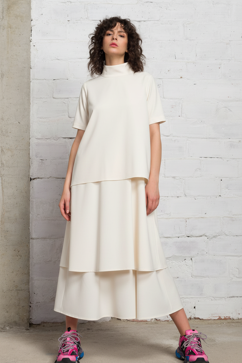 Layered Modular Midi Dress