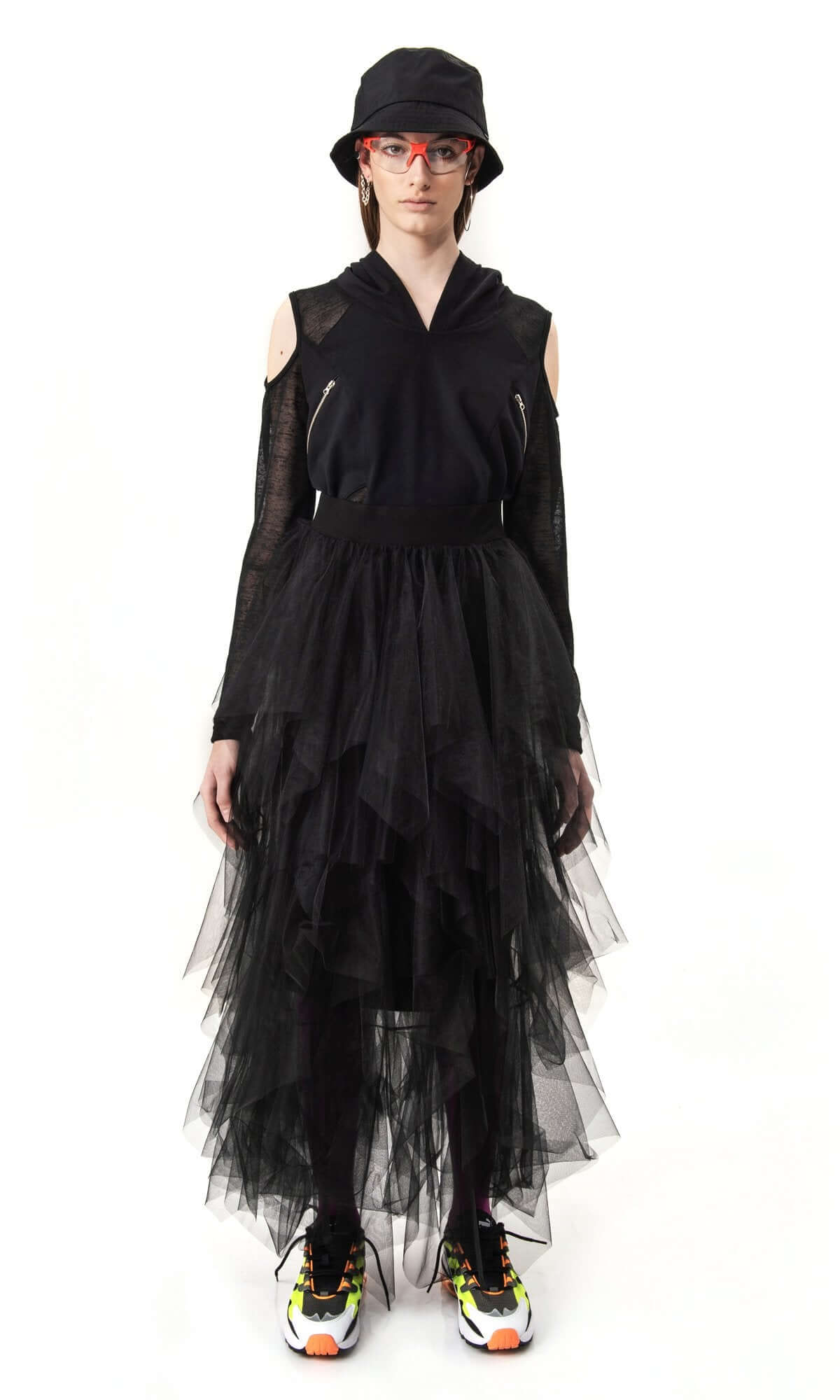 Jupe longue en tulle