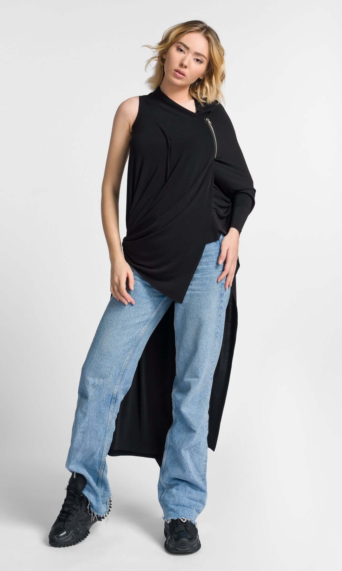 Gilet tunique long multifaçon