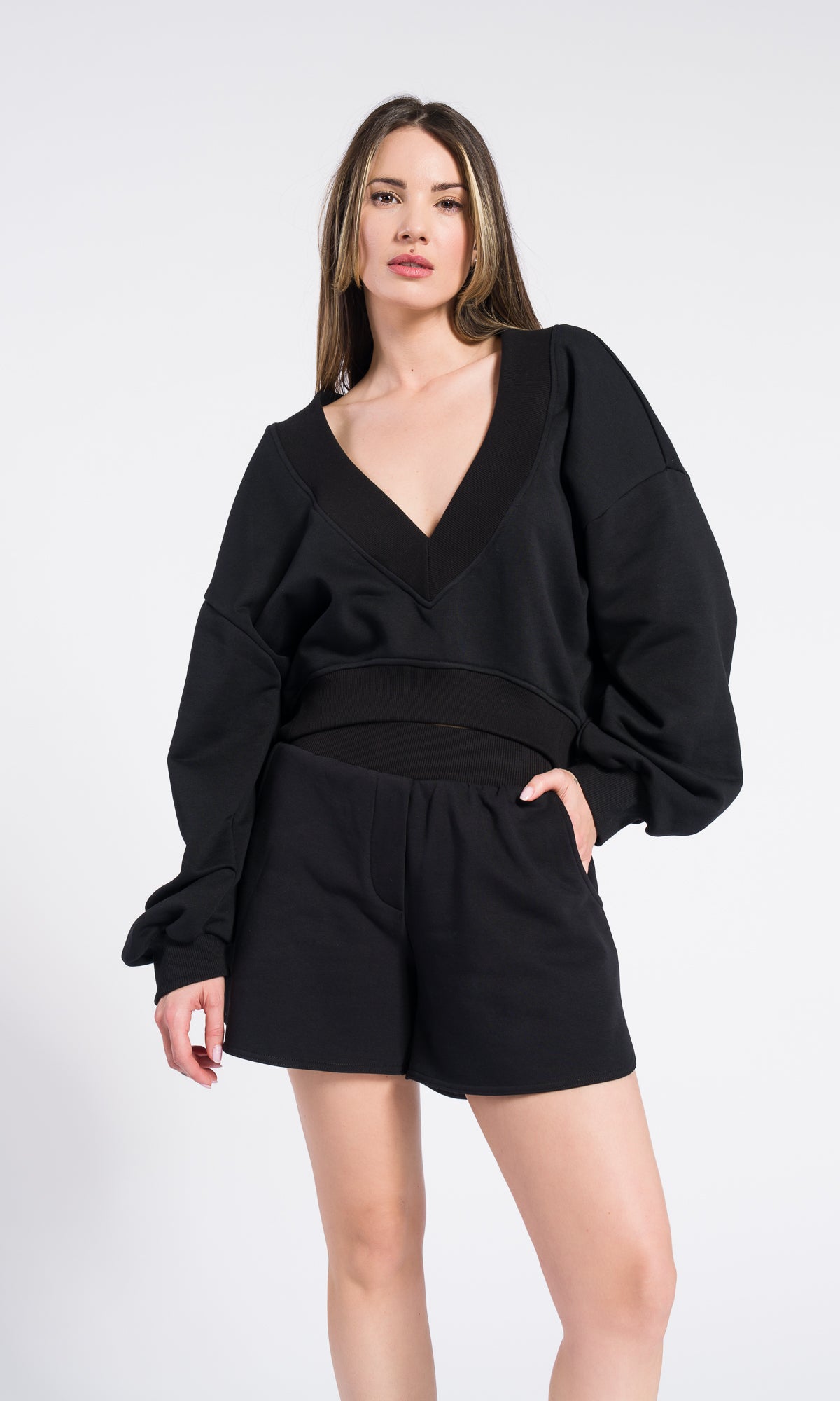 Pantaloncini in cotone con tasche