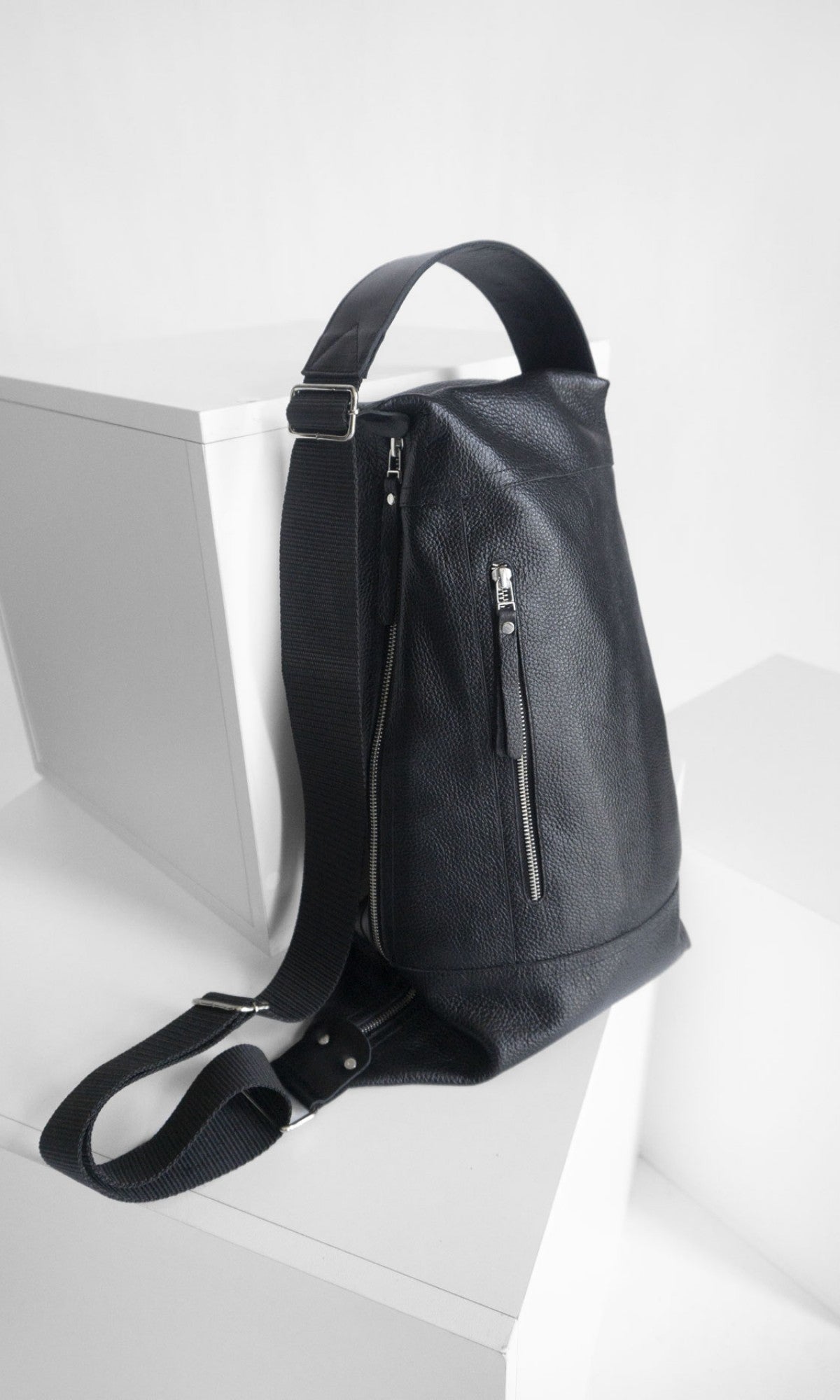 Leather Sling Backpack