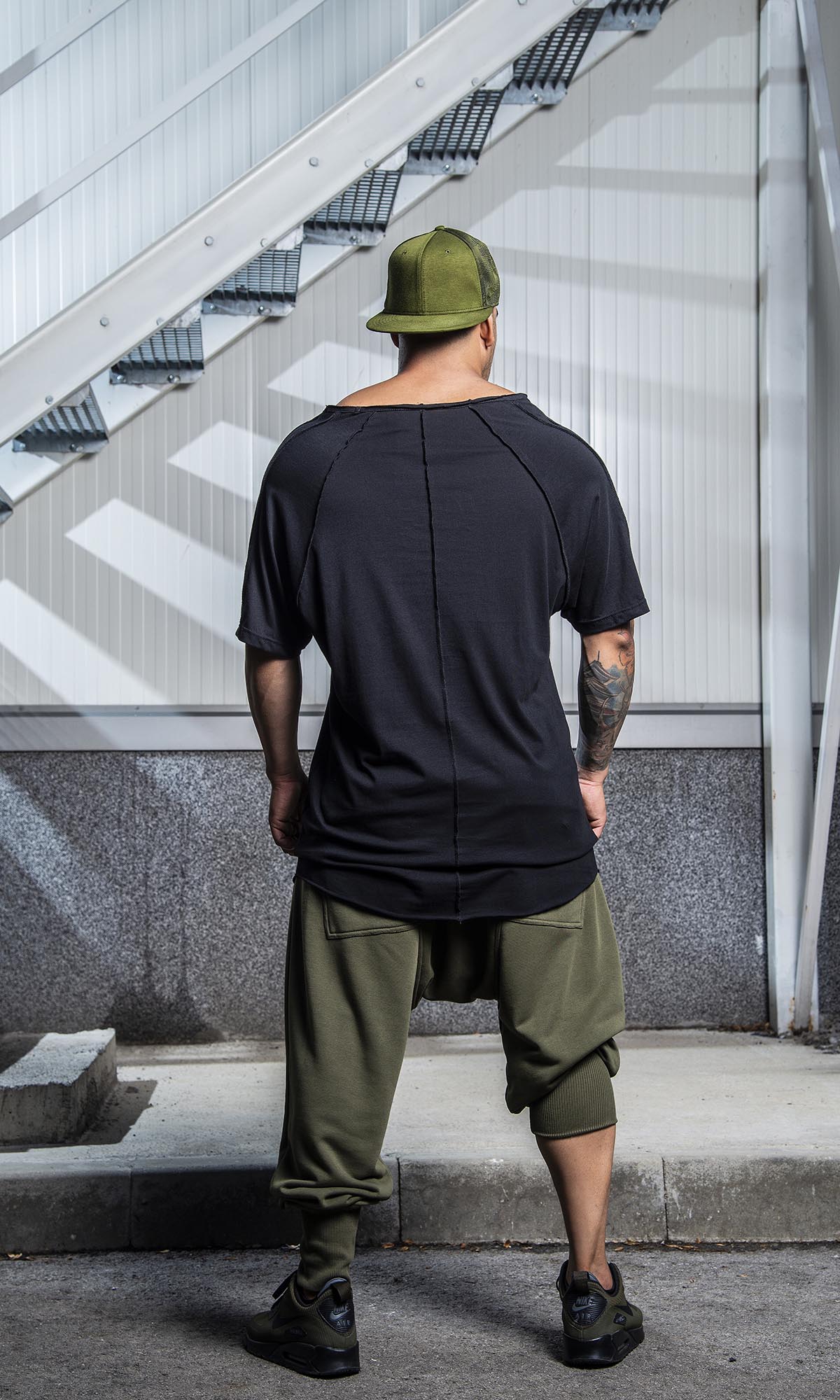 Drop Crotch Pants with Flap Pockets - AAKASHA