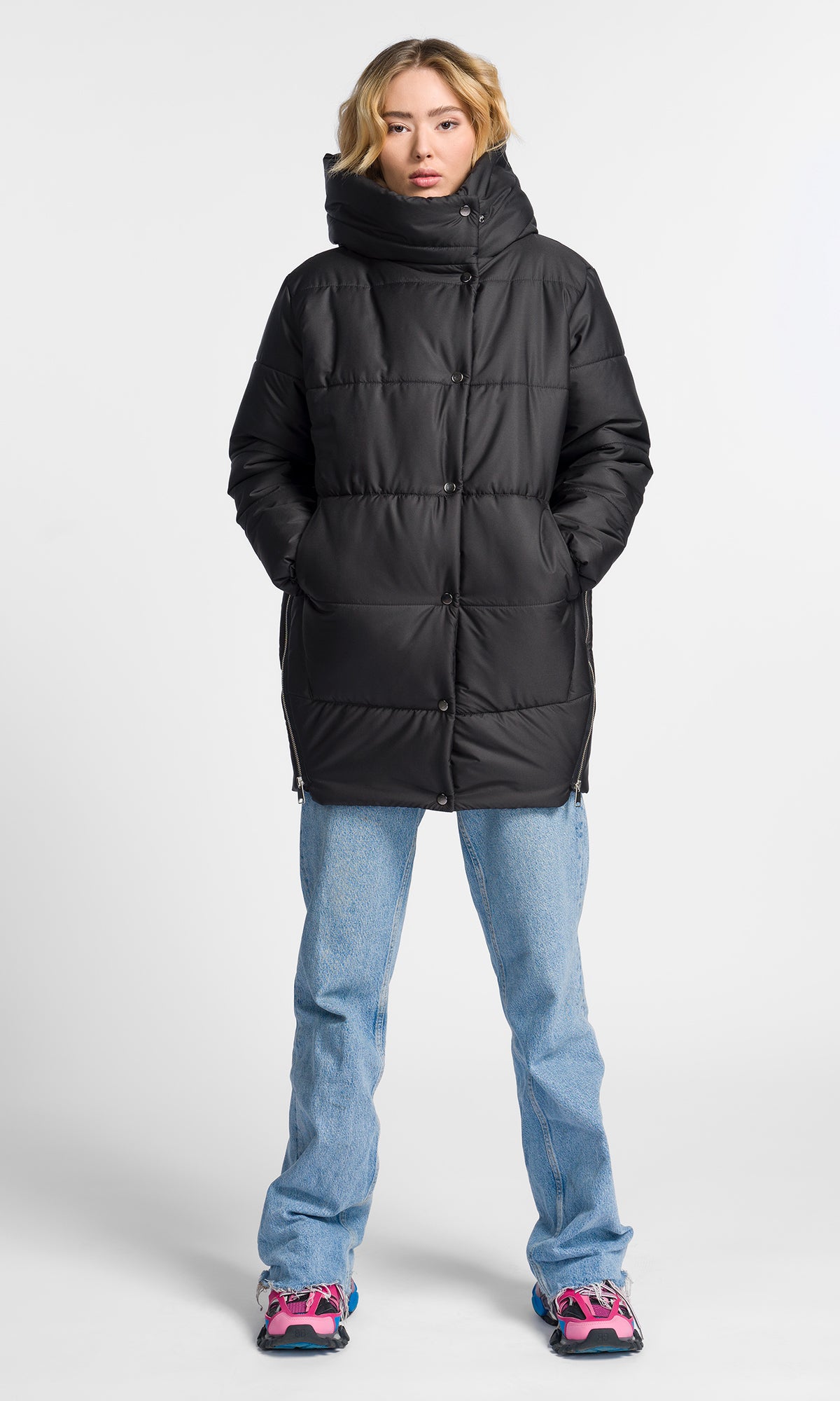 Verstellbare Steppjacke mit Silhouette