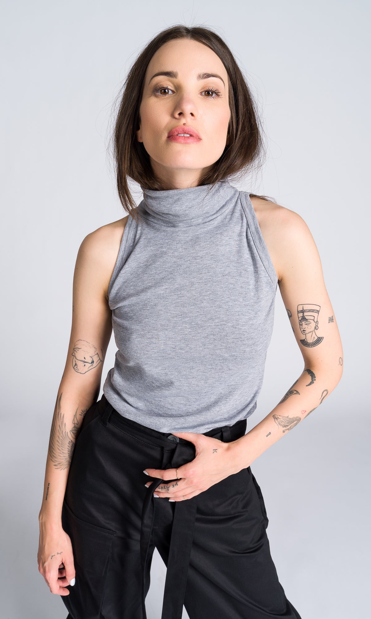 Sleeveless Turtleneck Top - AAKASHA