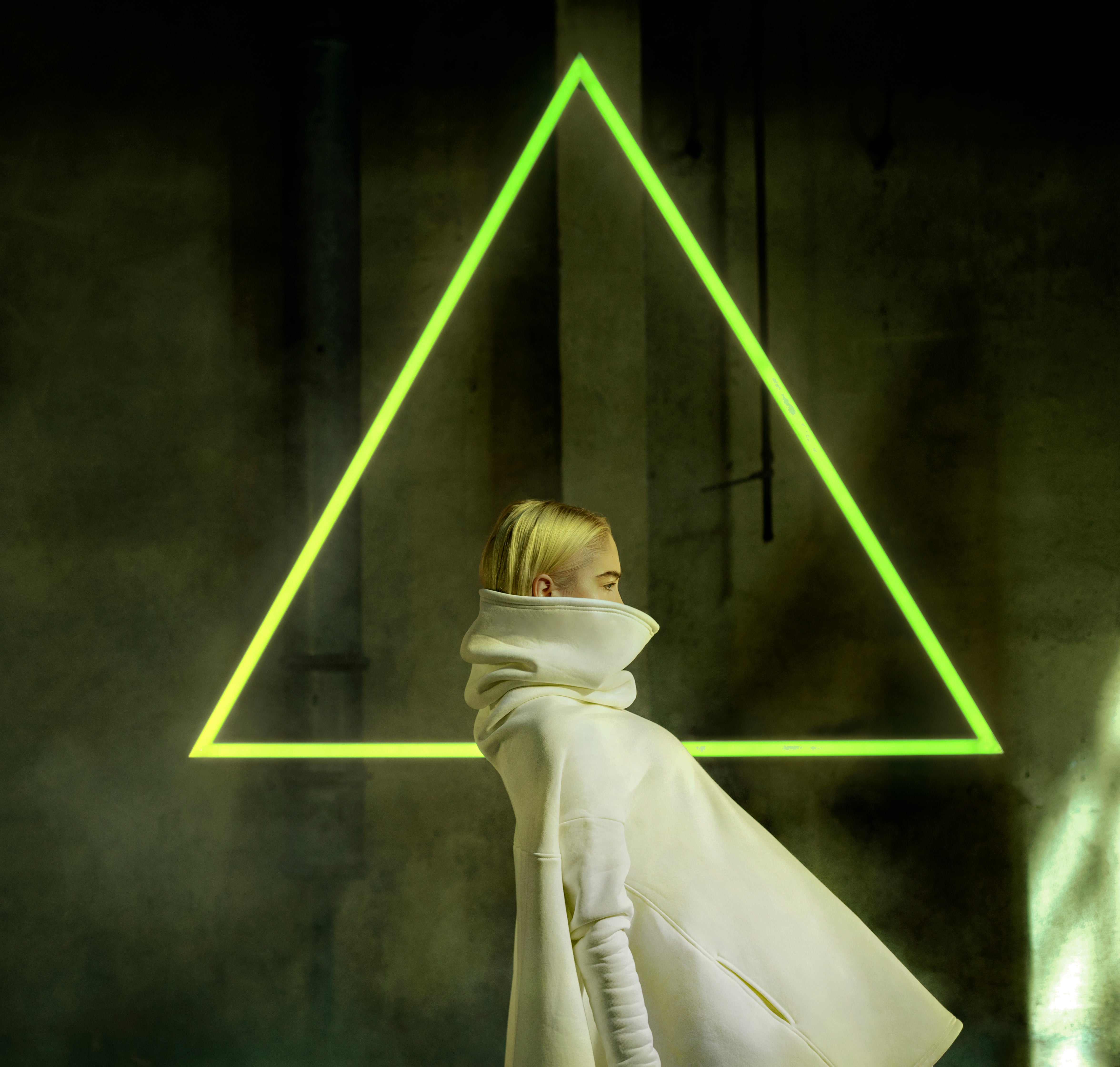 High Collar Poncho Hoodie