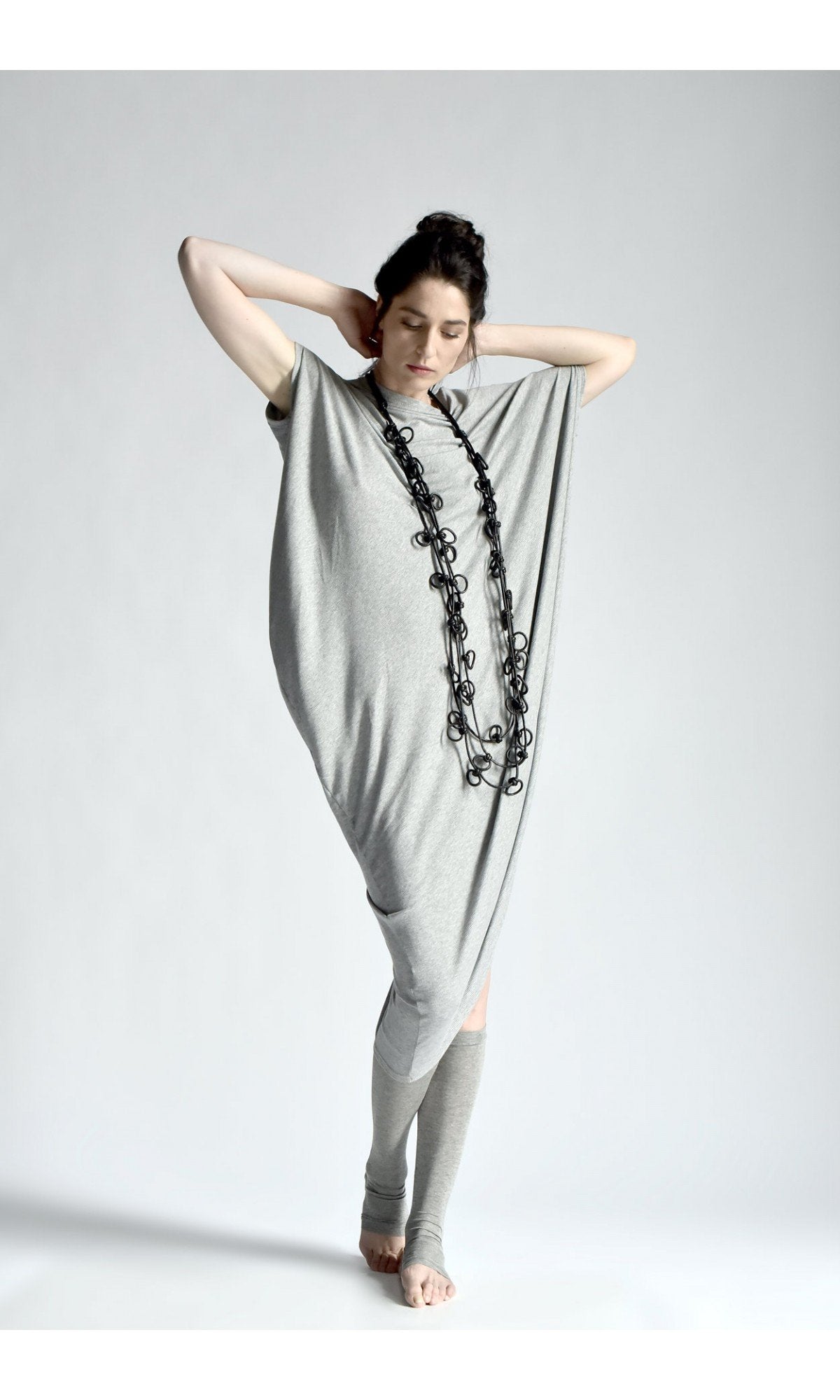 Draped Sleeveless Tunic Dress - AAKASHA