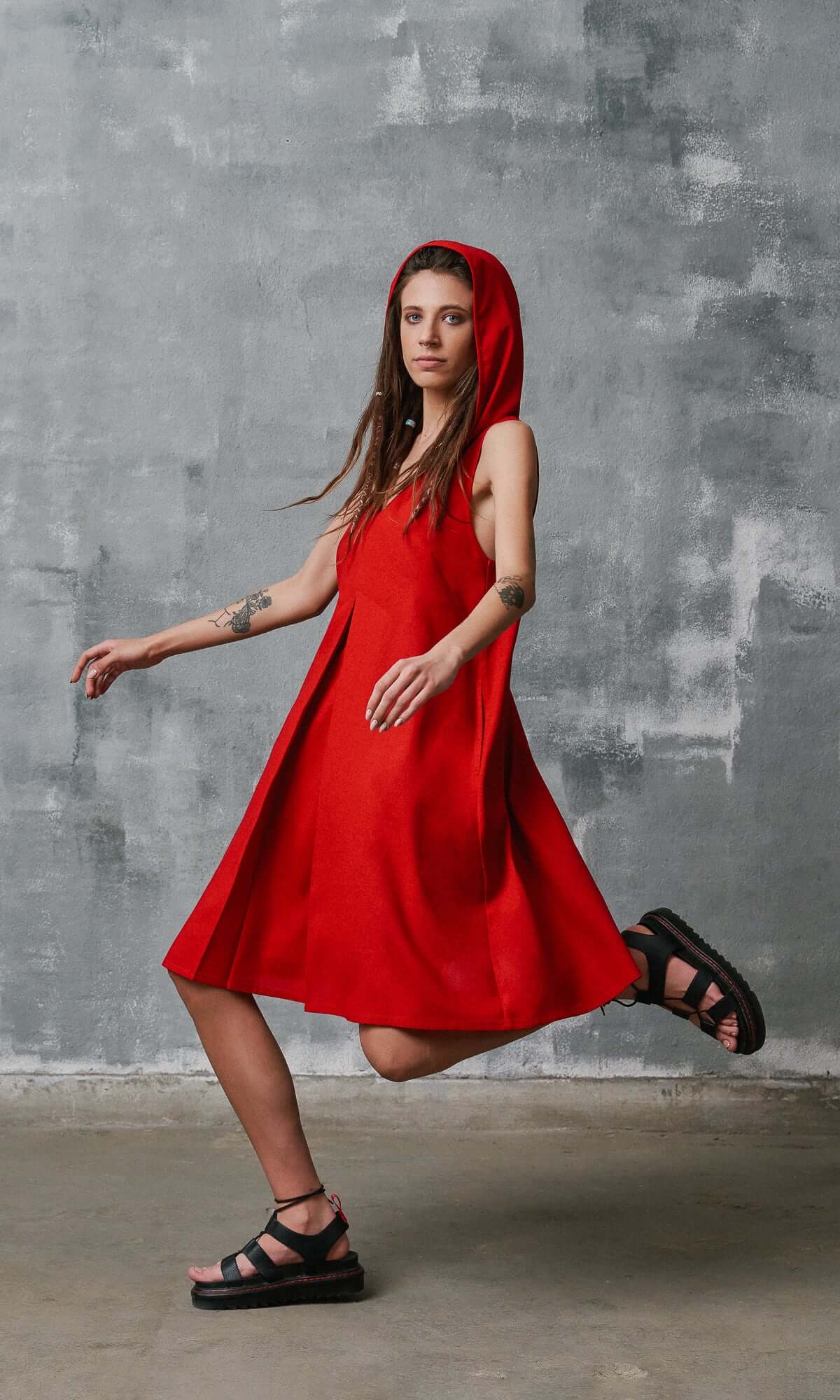 Robe mini à pli creux