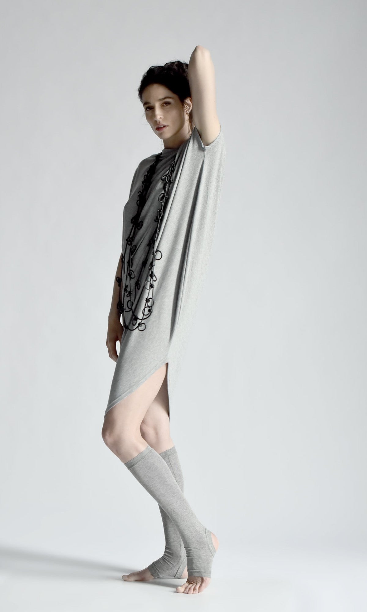Draped Sleeveless Tunic Dress - AAKASHA