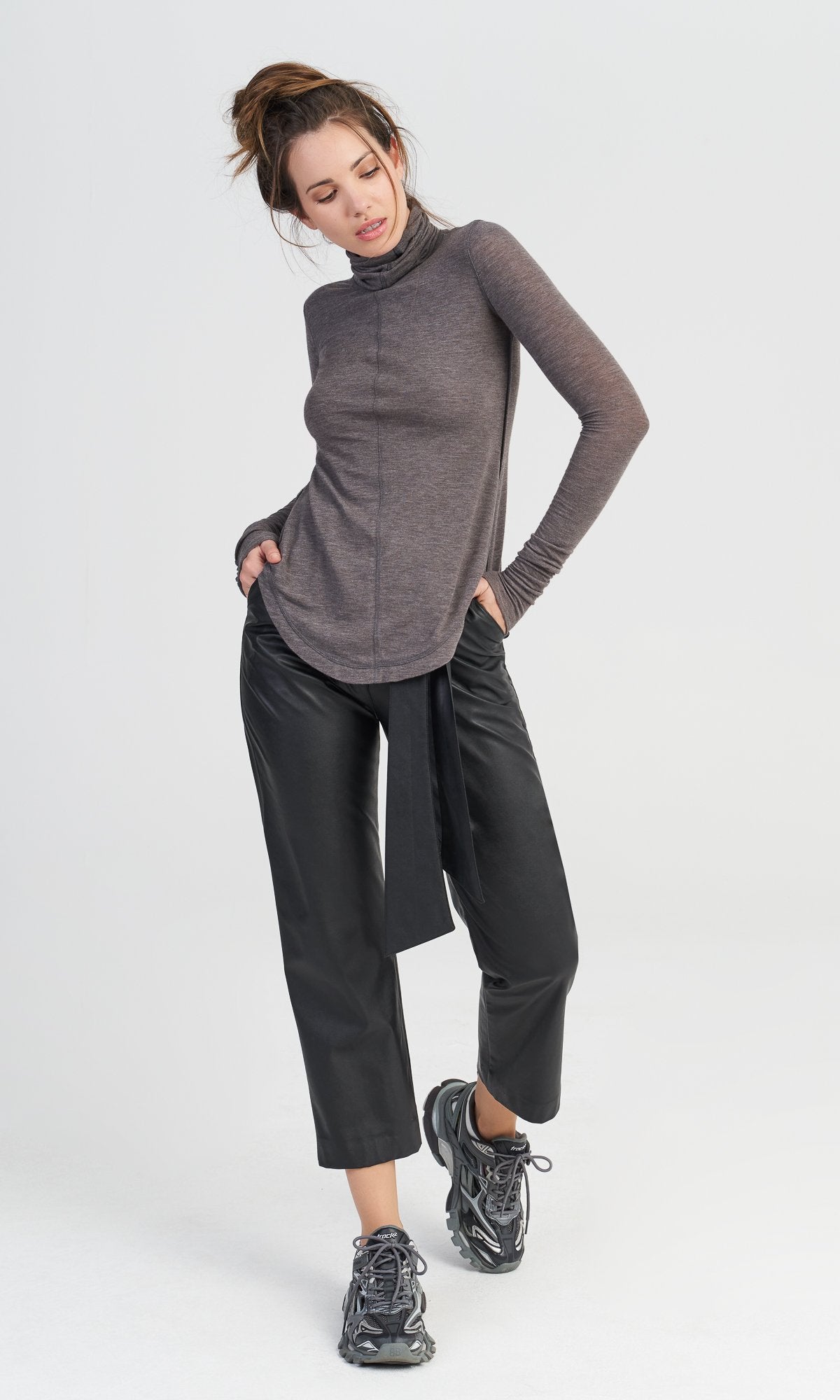 Outside Seam Turtleneck Top - AAKASHA