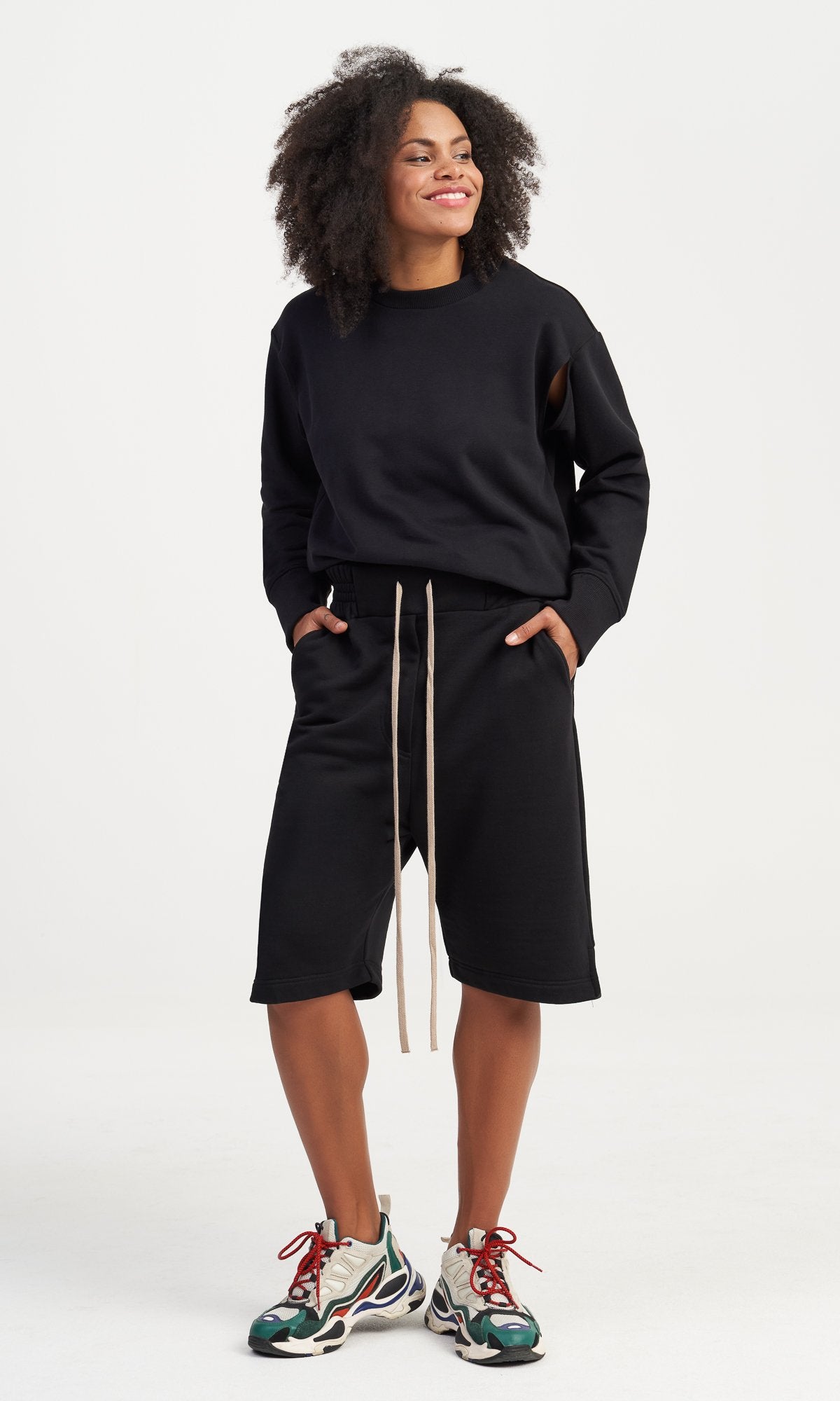 Knee Length Cotton Shorts - AAKASHA
