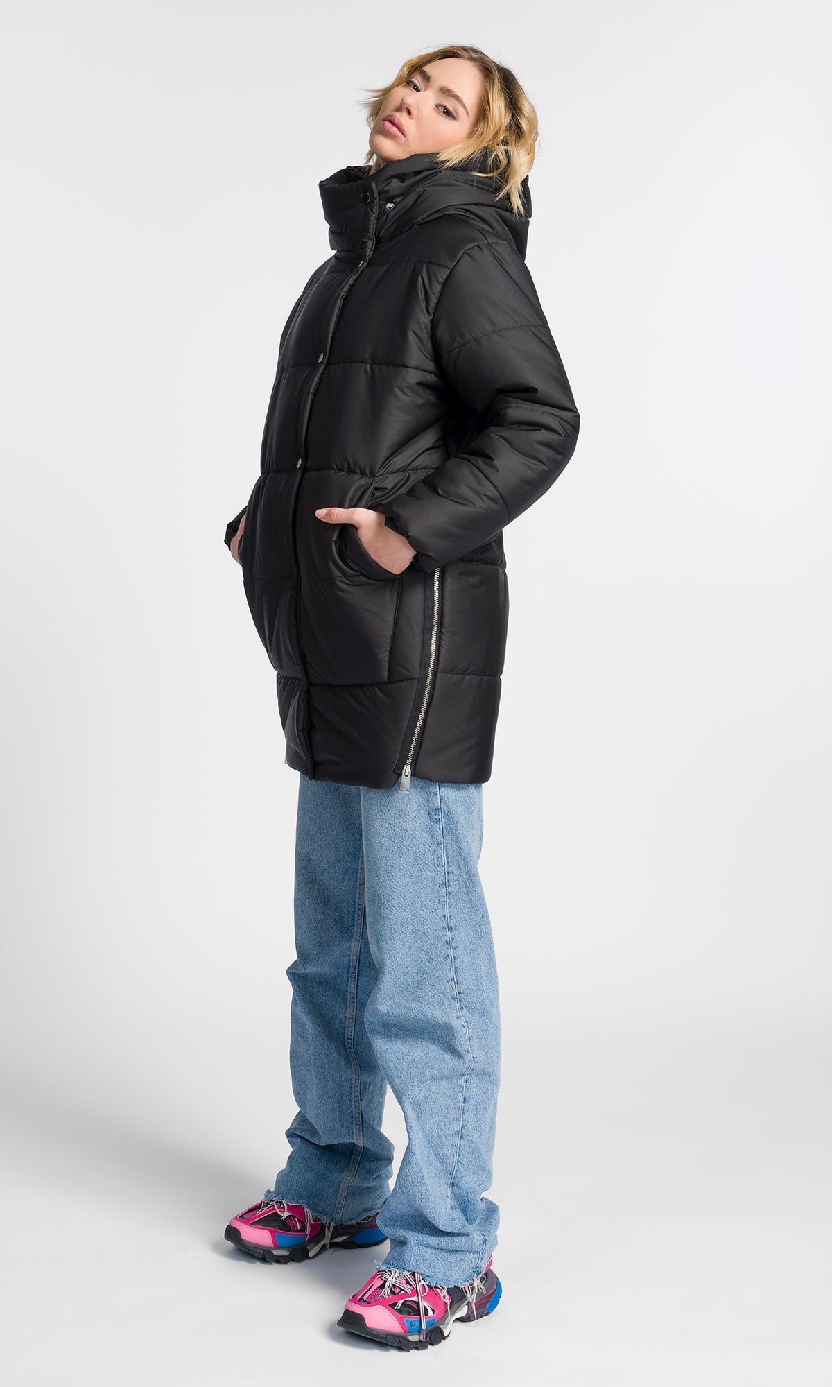 Verstellbare Steppjacke mit Silhouette