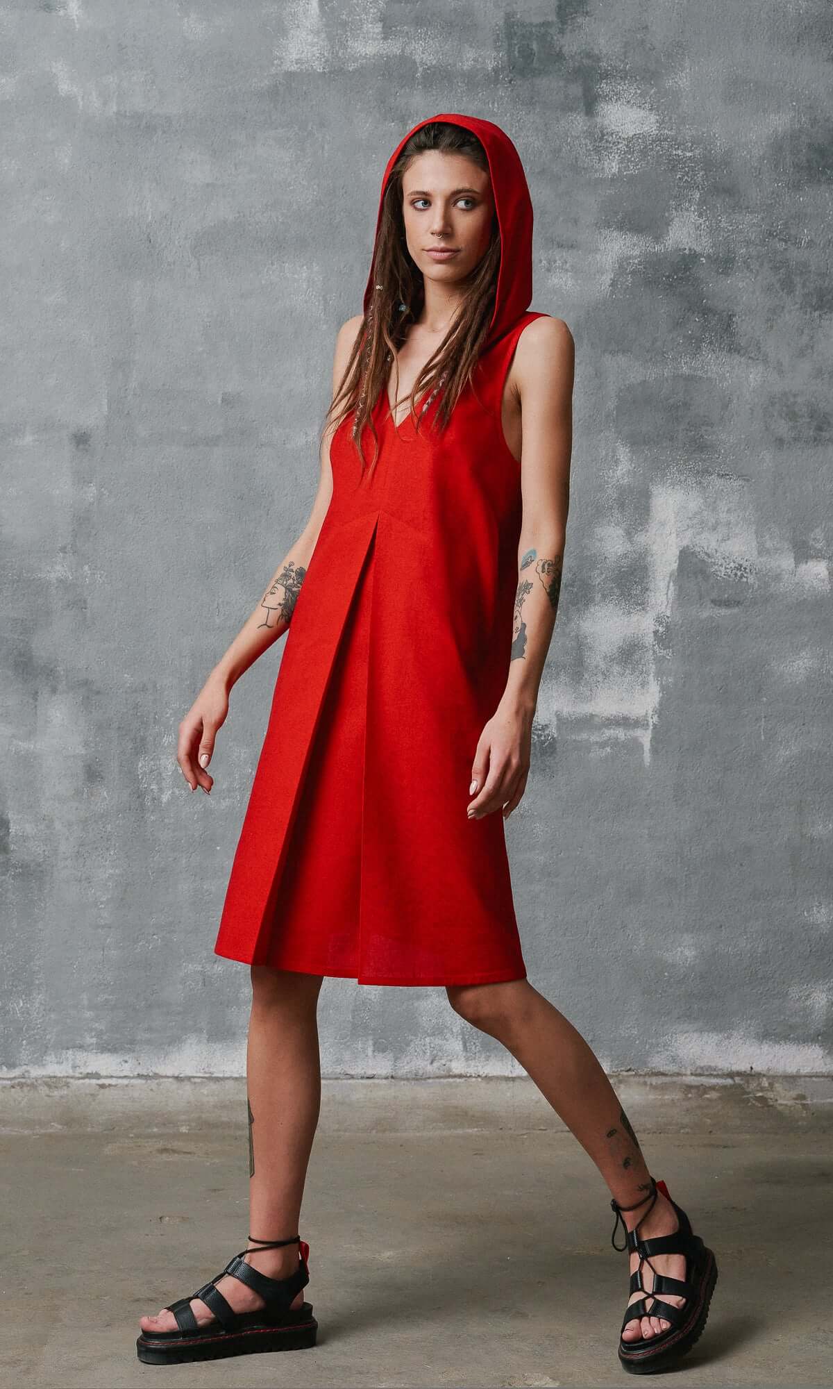 Robe mini à pli creux