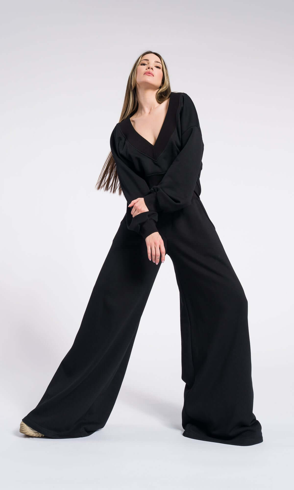 Pantaloni ampi in cotone dal taglio morbido con tasche