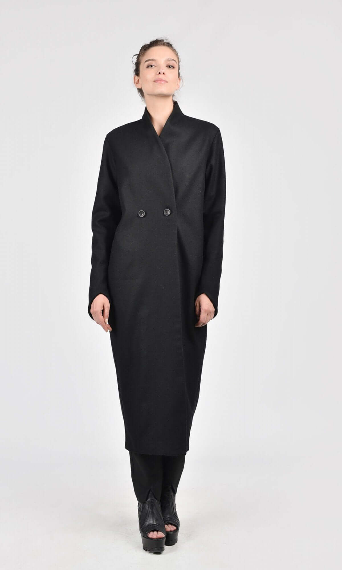 Cappotto lungo asimmetrico