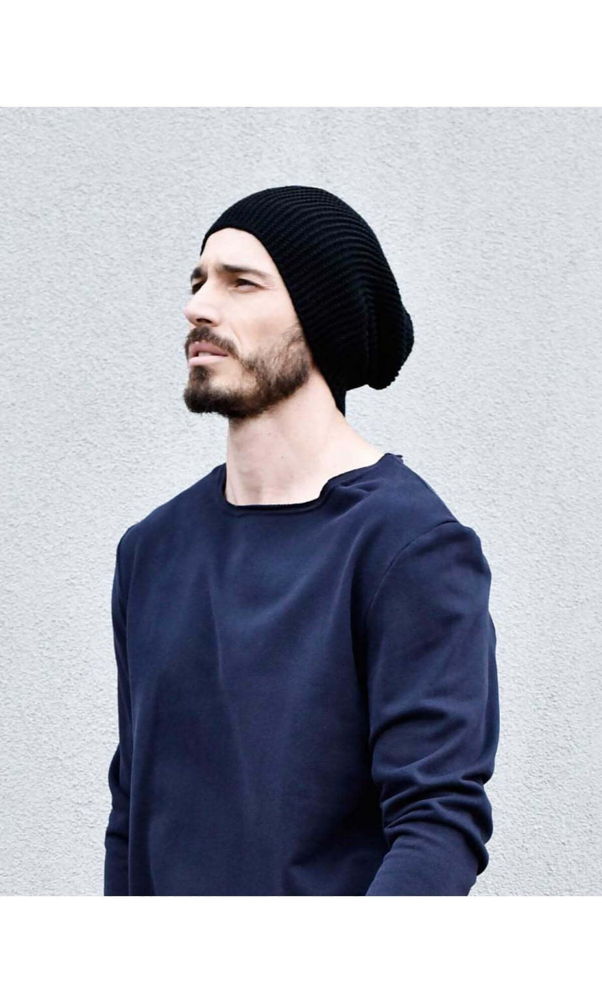 Bonnet ample en maille chaude