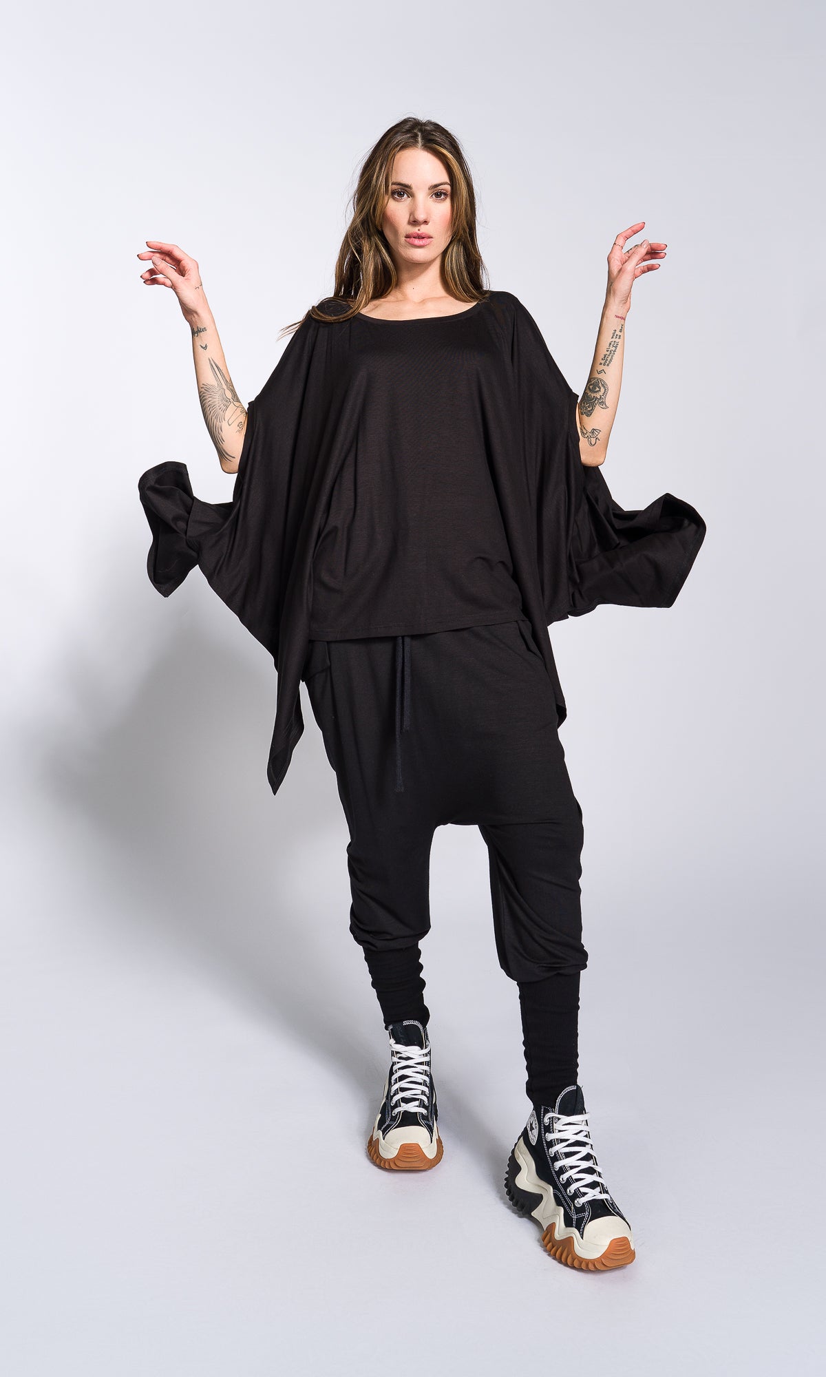 Loose Top with Handkerchief Hem - AAKASHA