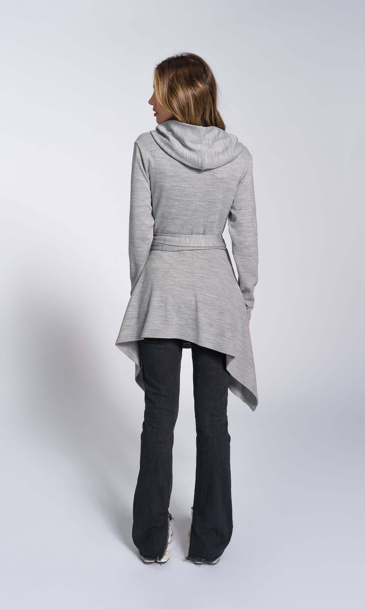 Maxi Knit Cardigan with Belt - AAKASHA